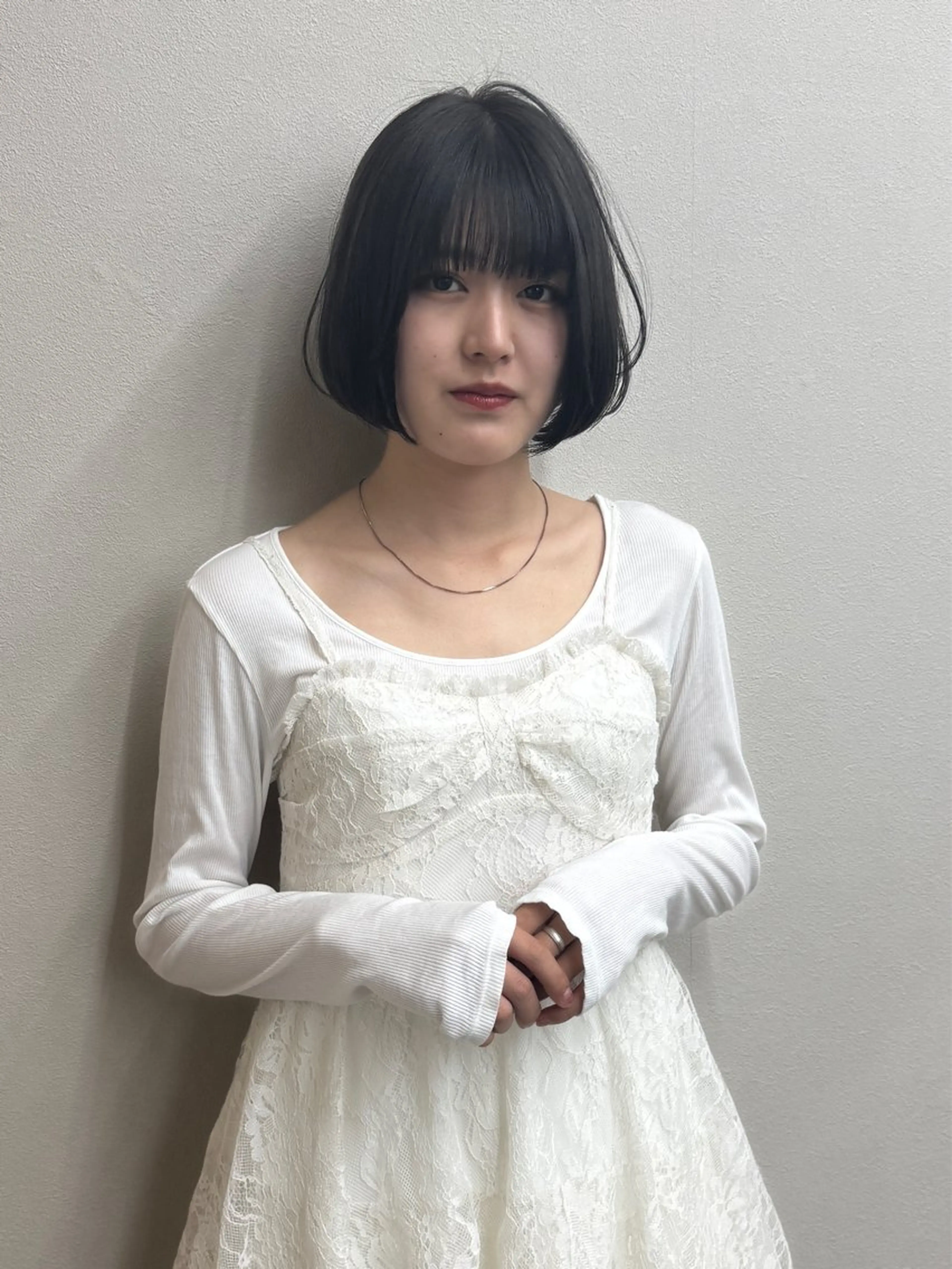 ミディアム カラー 青木未羽/ベージュ /透明感カラー/松本のヘアスタイル