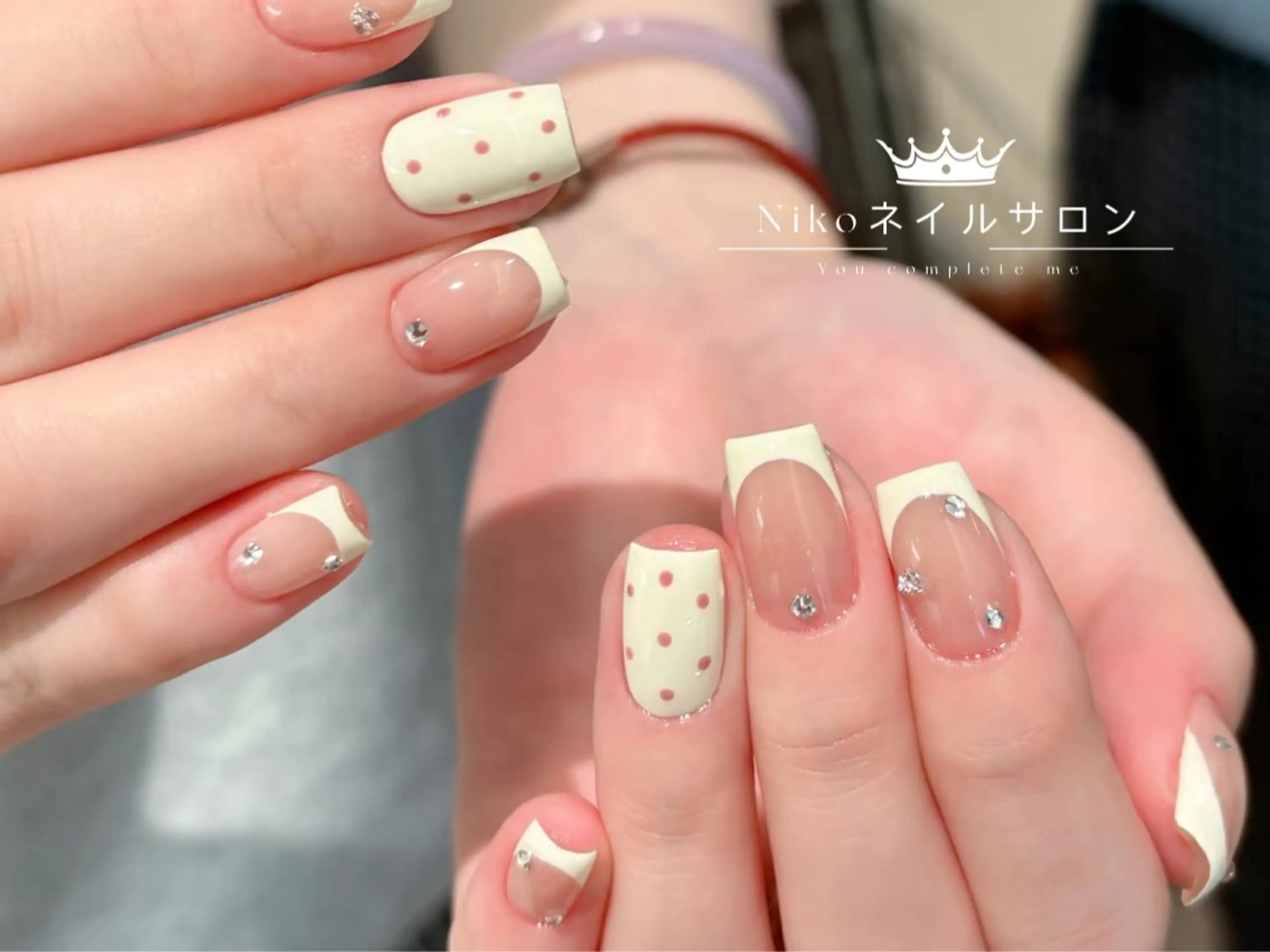 ネイル チークネイル フットネイル フレンチネイル ジェルネイル ガラスフレンチ Nikosalon rikoのネイルデザイン
