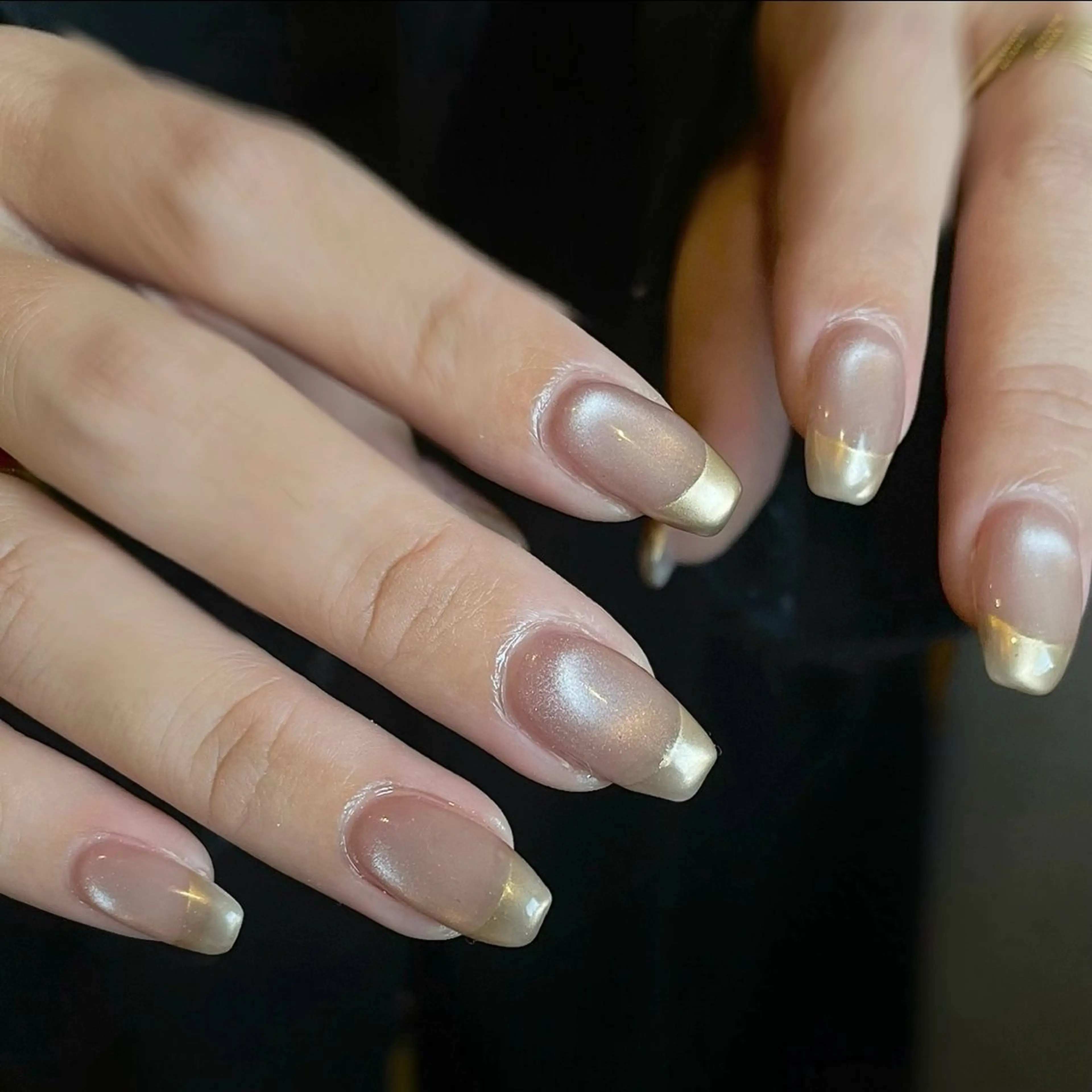 ネイル フレンチネイル マグネットネイル ミラーネイル ハンドネイル moufu.nail /sayaka 本町のネイルデザイン