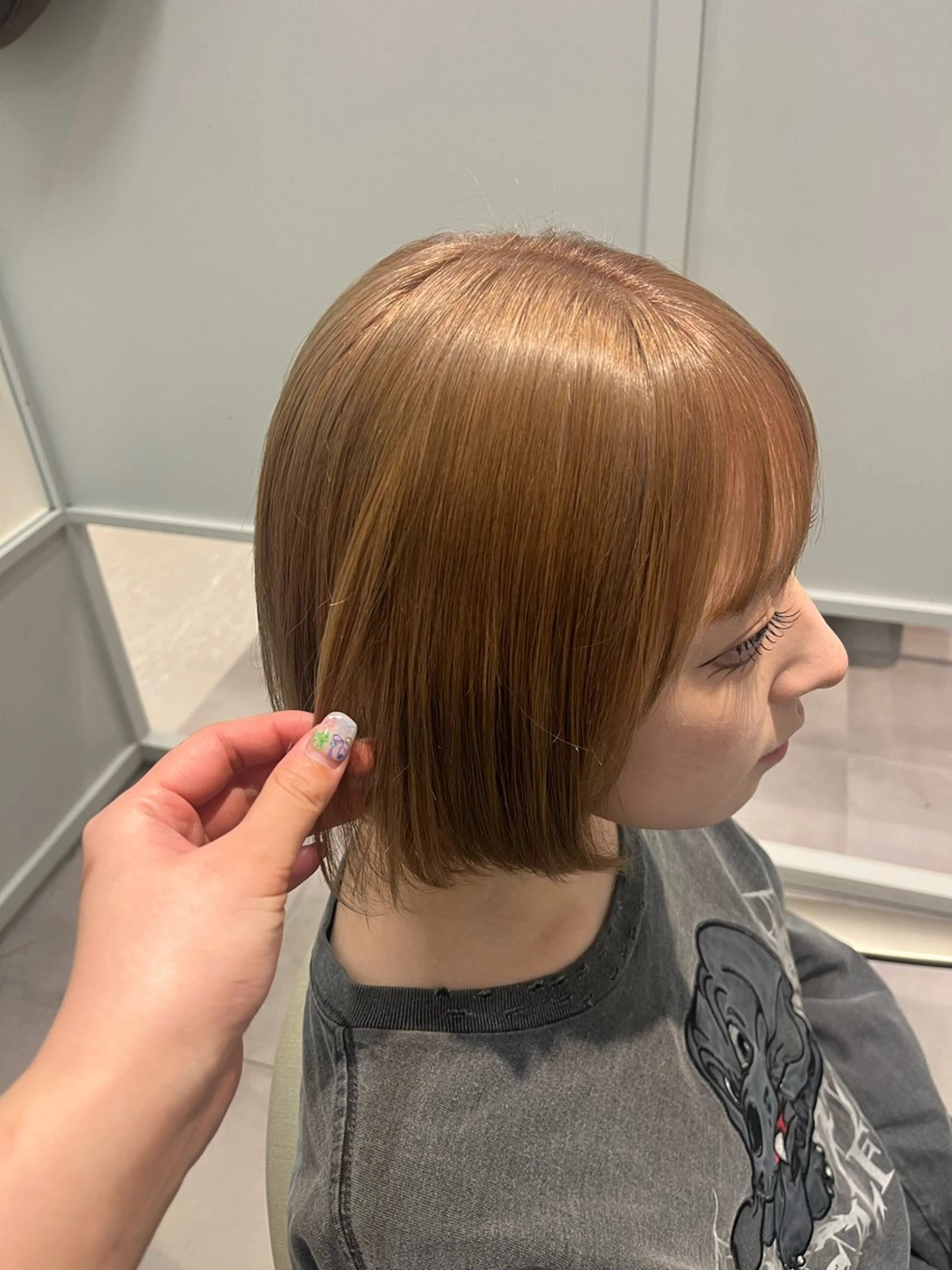 ミディアム カラー みう/仙台/暖色/ 艶髪/顔周りカット/のヘアスタイル