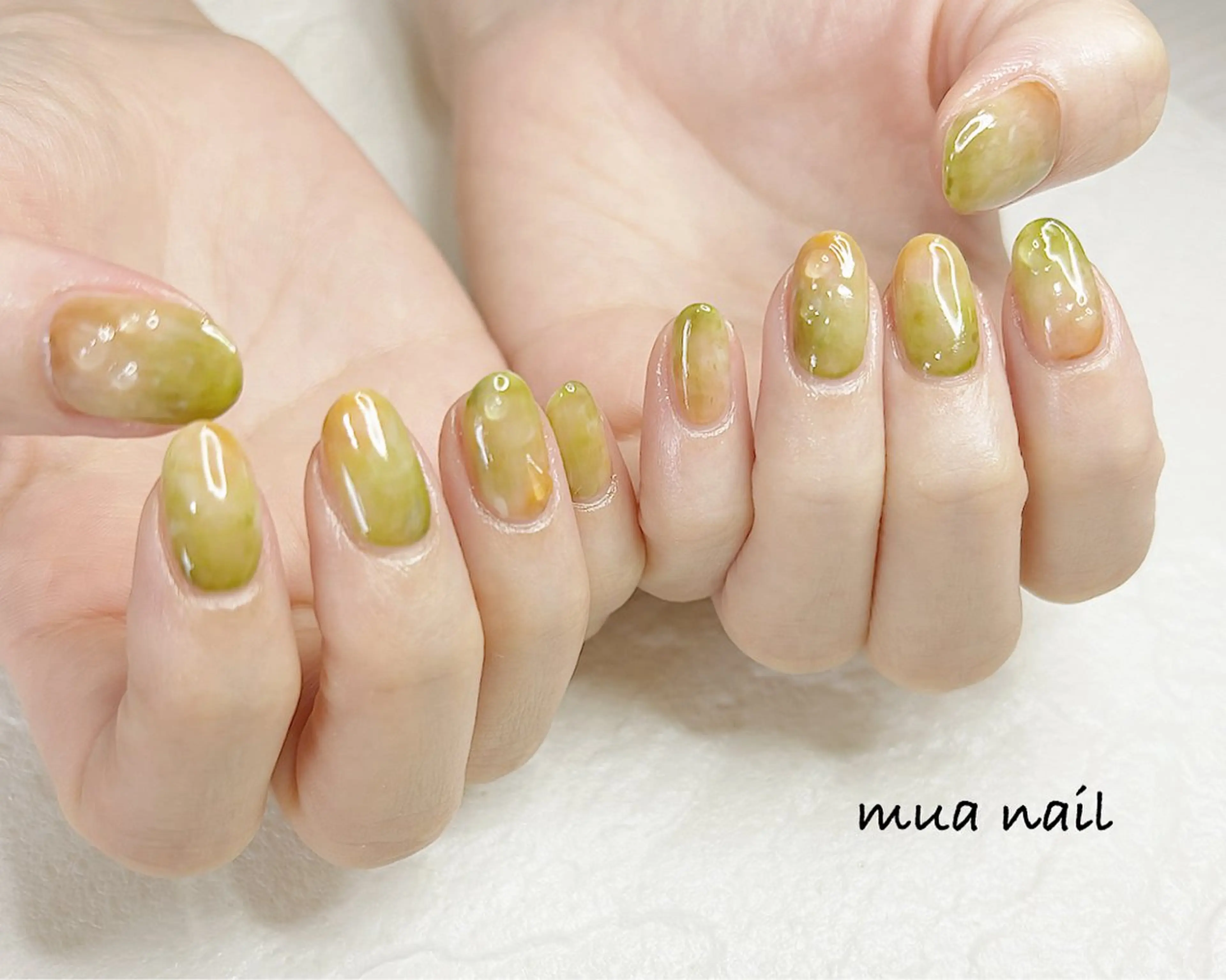 ネイル ブルー ハンドネイル mua nail mikiのネイルデザイン