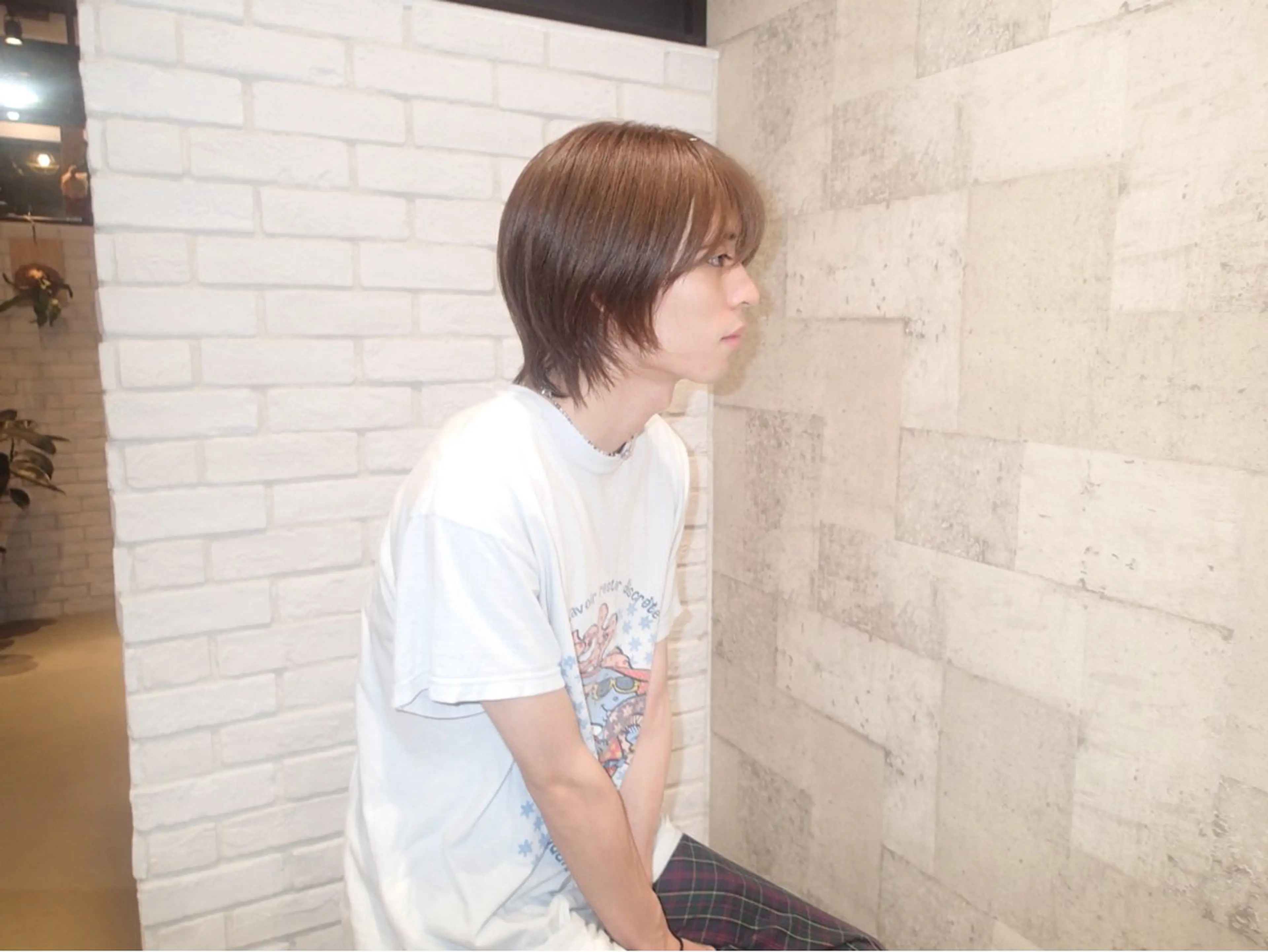 ショート カラー メンズ メンズウルフカット 透明感カラー ウルフカット the C ayuのヘアスタイル