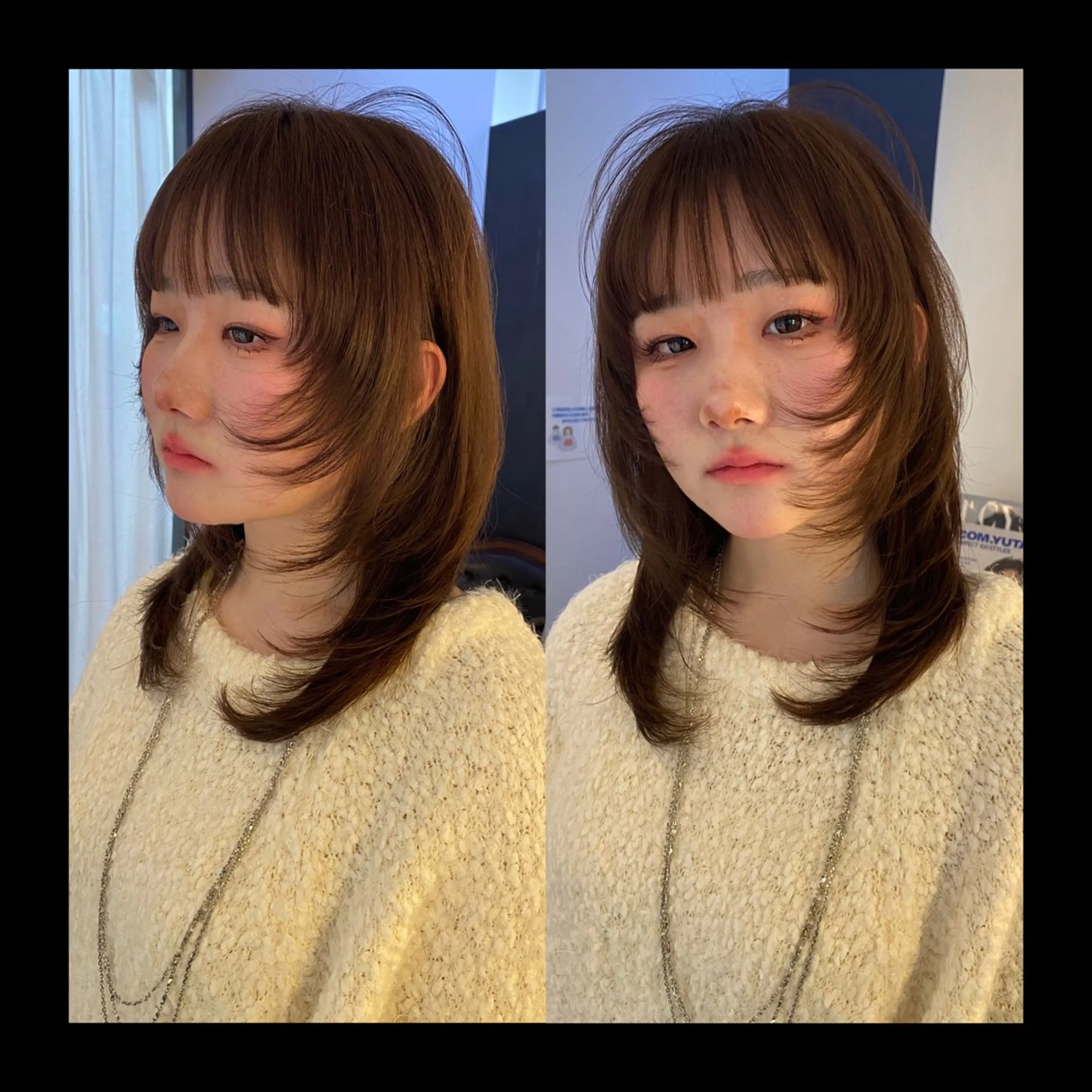 ミディアム カラー カット ヘアカラー トリートメント mai / linoah˚✧のヘアスタイル