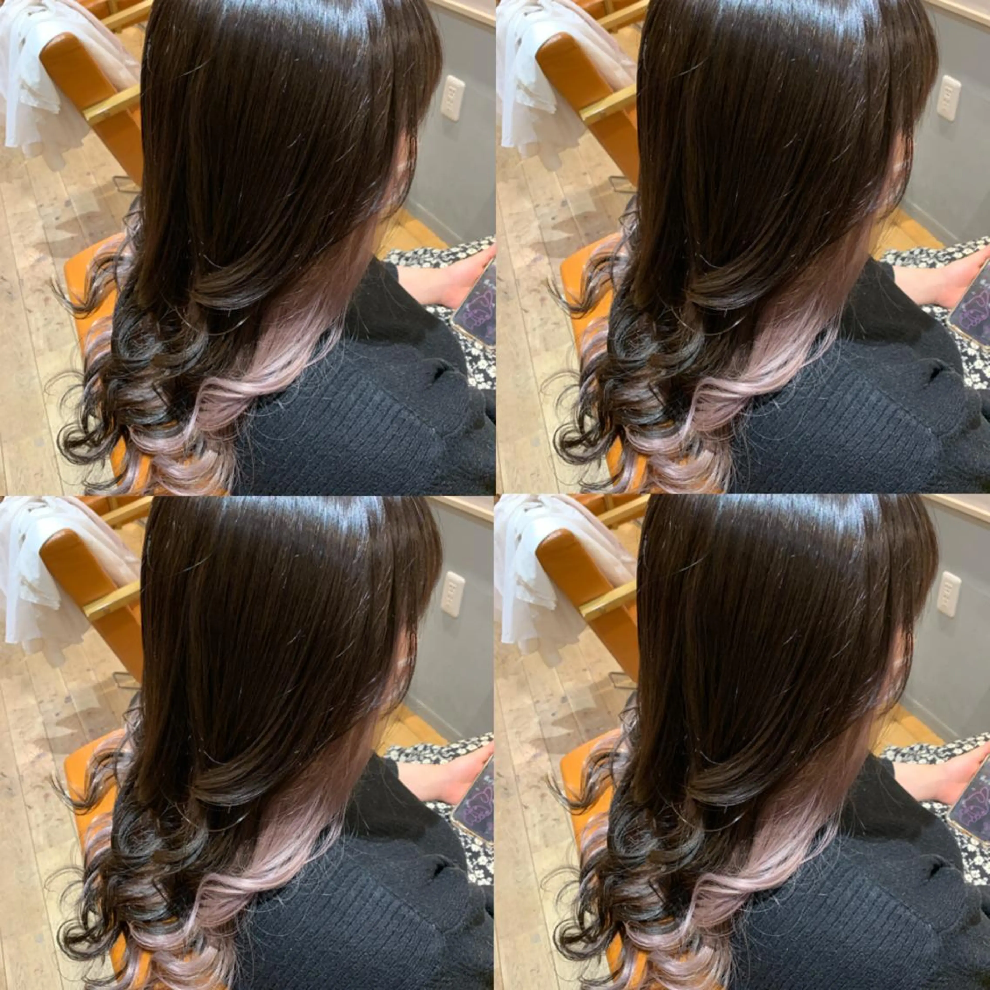 ロング カラー ヘアアレンジ ダブルカラー イルミナカラー インナーカラー 🦋韓国ヘア 坂本 菜摘🦋のヘアスタイル