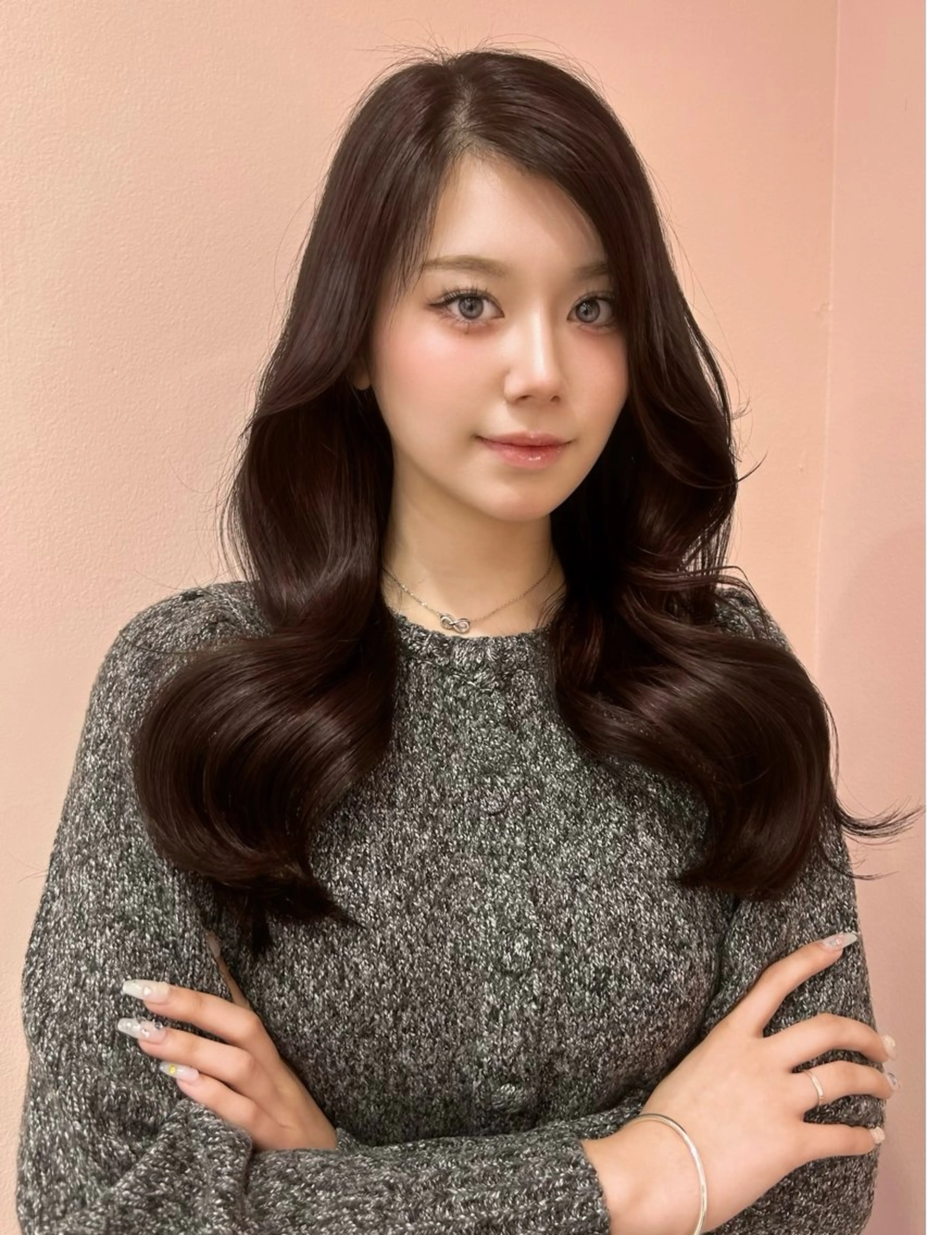 ロング 韓国風ヘア ワンホンヘア カット ヘアカラー トリートメント 𝑺𝑨𝑨𝒀𝑨 色気ワンホンHairのヘアスタイル