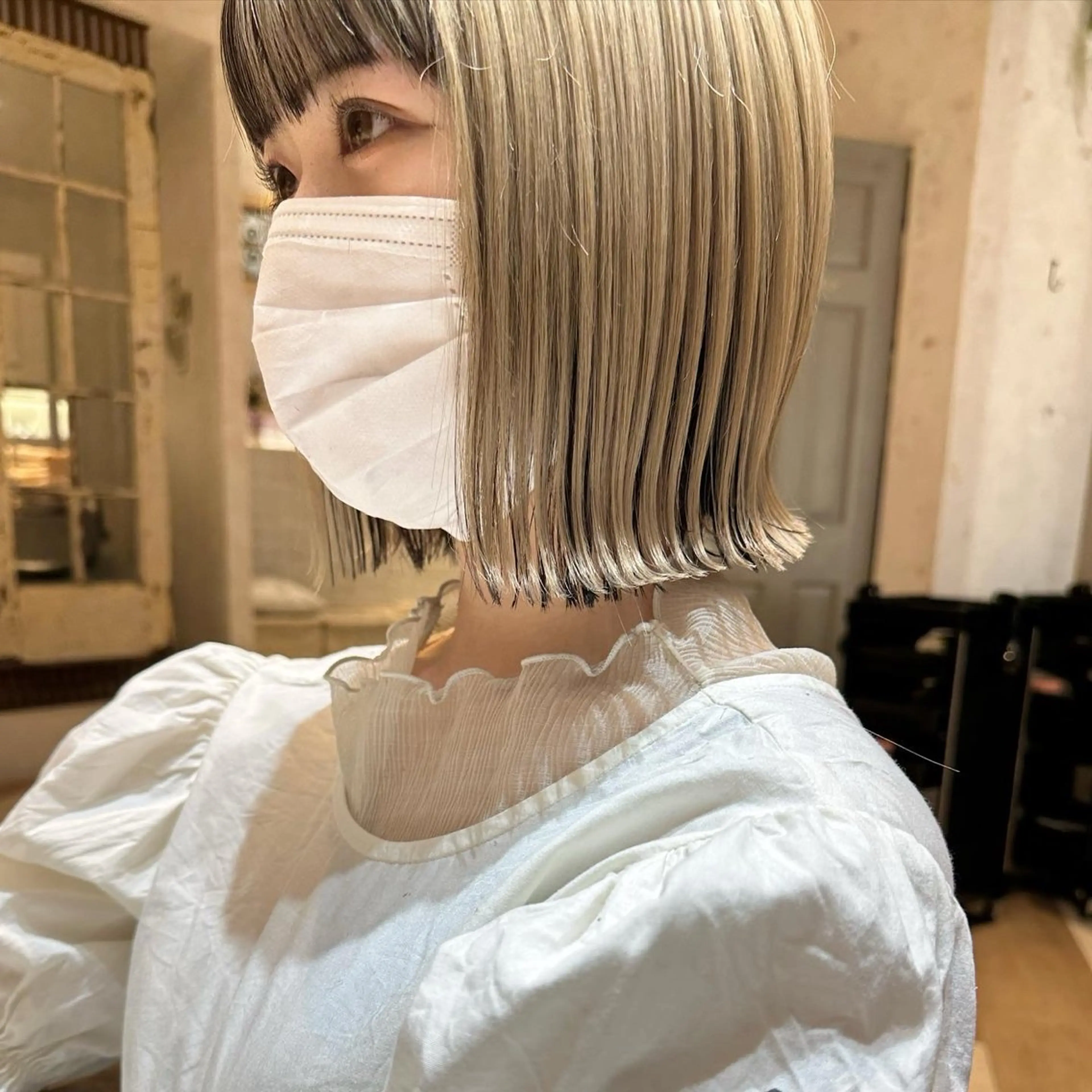 ショート カット ヘアカラー 艶カラー/ボブ /似合わせ/田口愛那のヘアスタイル