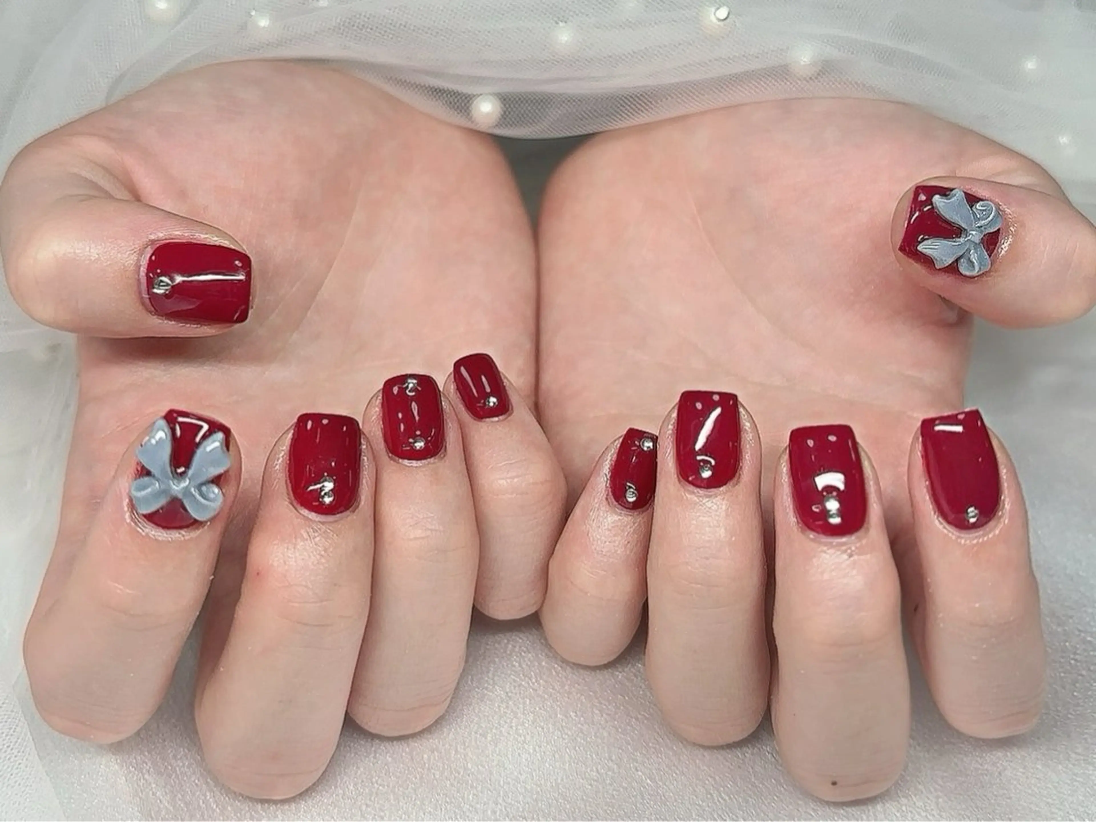 ネイル オーロラネイル 長さ出し フラッシュネイル フレンチネイル ジェルネイル ハンドネイル ETERNA Nail 銀座店【パラジェル/フィルイン/チップ長さだし/マグネット/ニュアンス】所属・ア カリのネイルデザイン