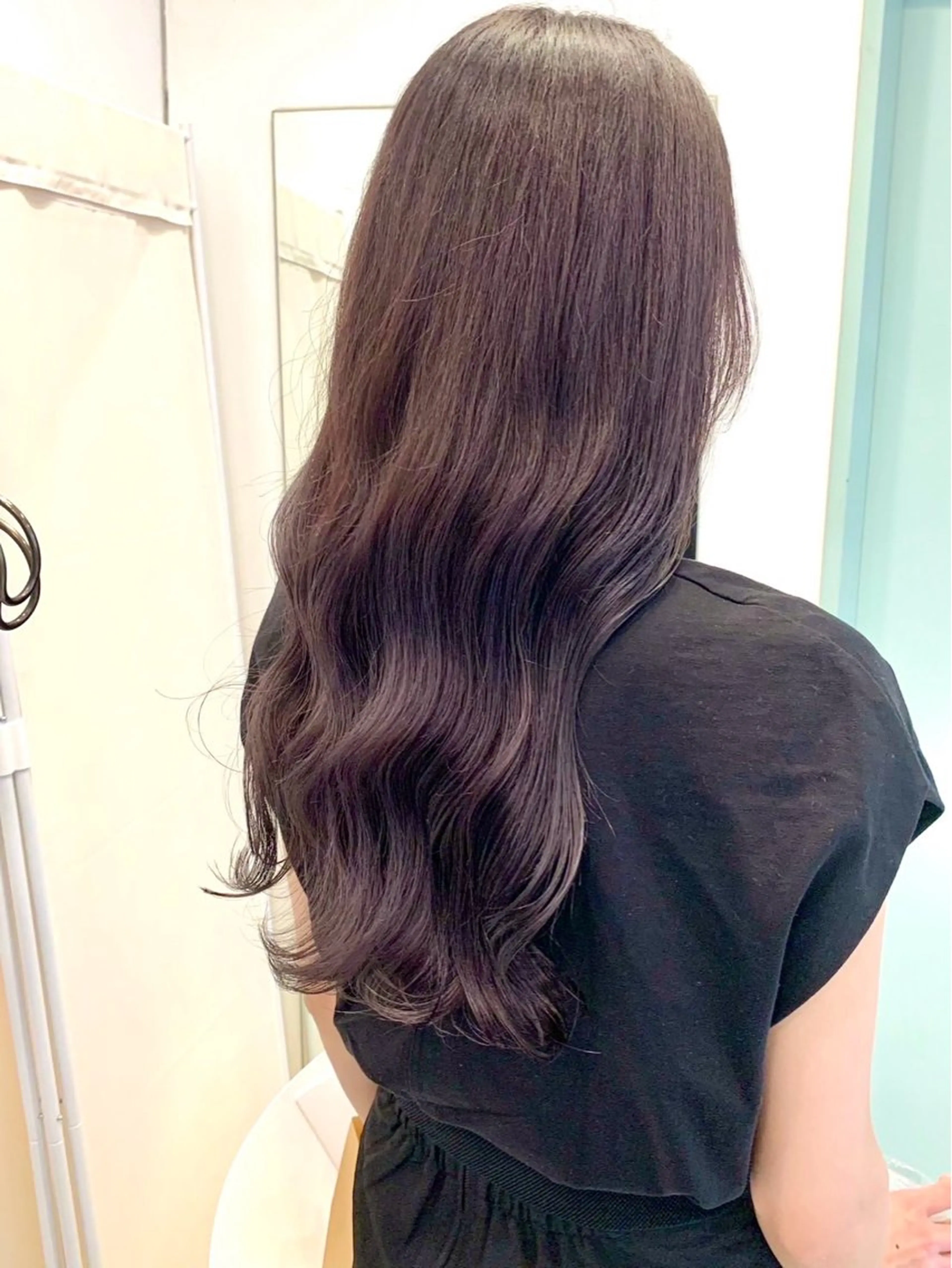 ロング カラー ヘアカラー トリートメント moeka レイヤー /艶カラー/韓国のヘアスタイル