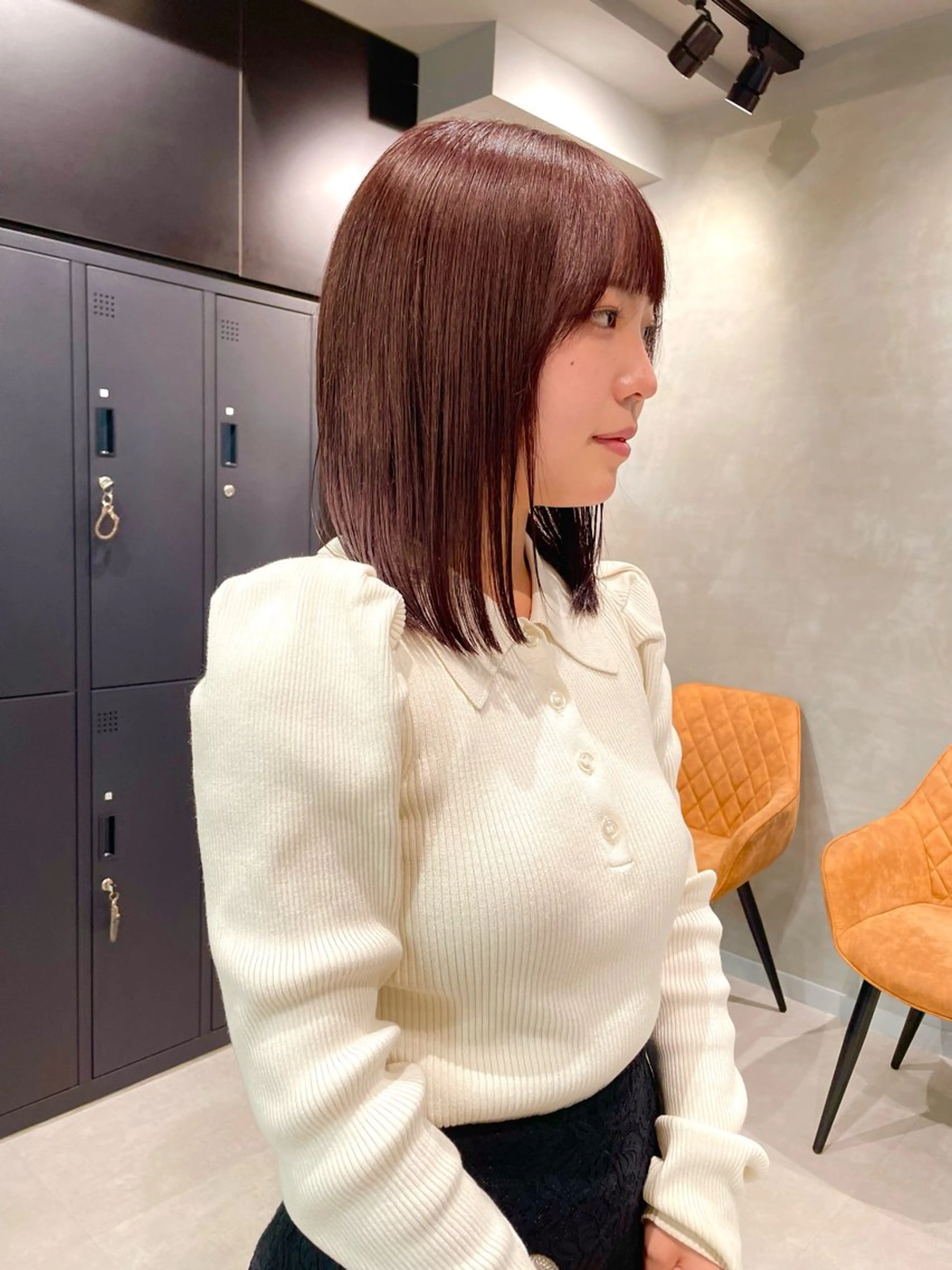 セミロング カラー 暖色レイヤー 🥀REIRIのヘアスタイル