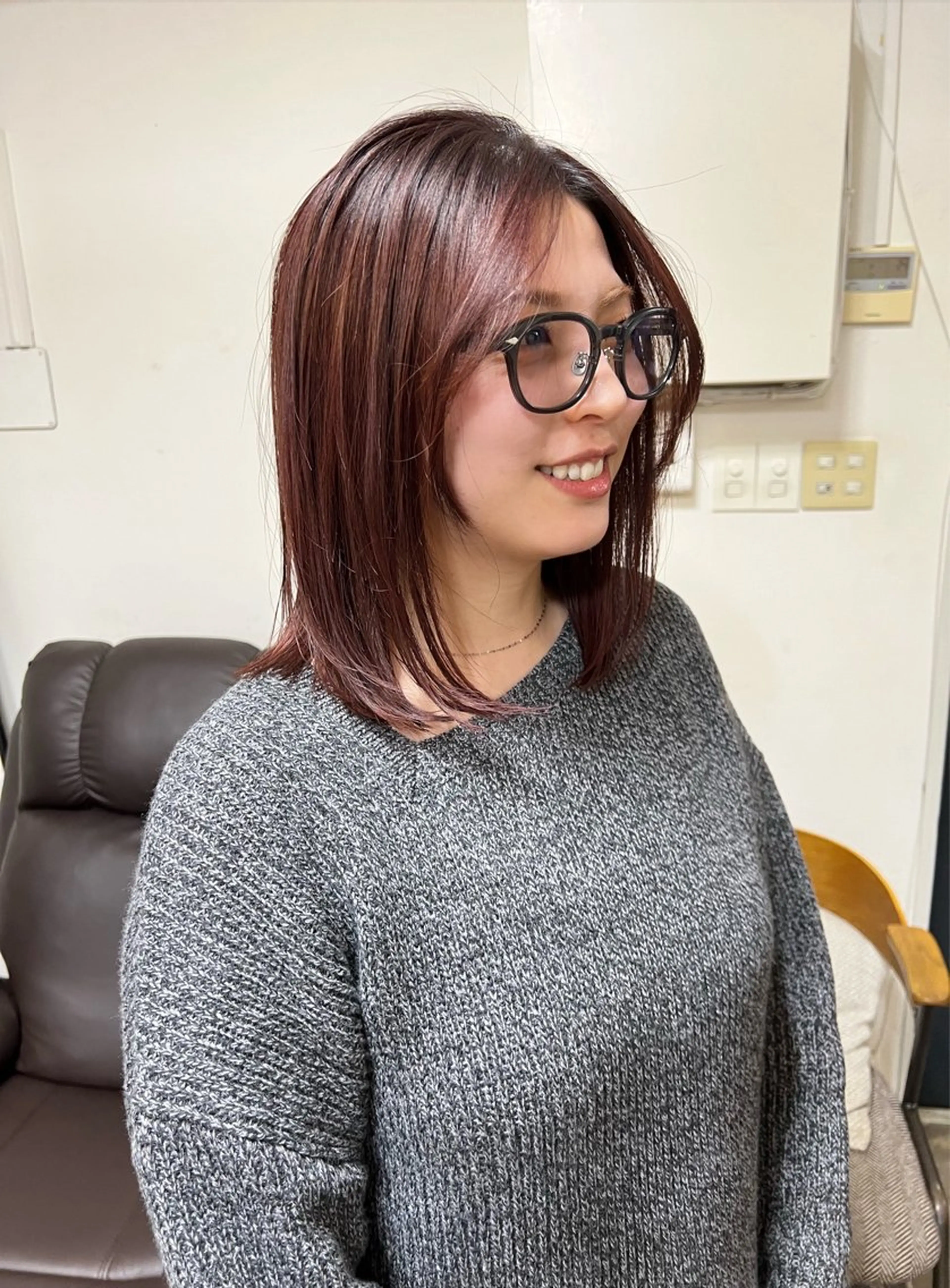 ミディアム カラー ブリーチ ブリーチなしカラー ピンクカラー takada kohのヘアスタイル