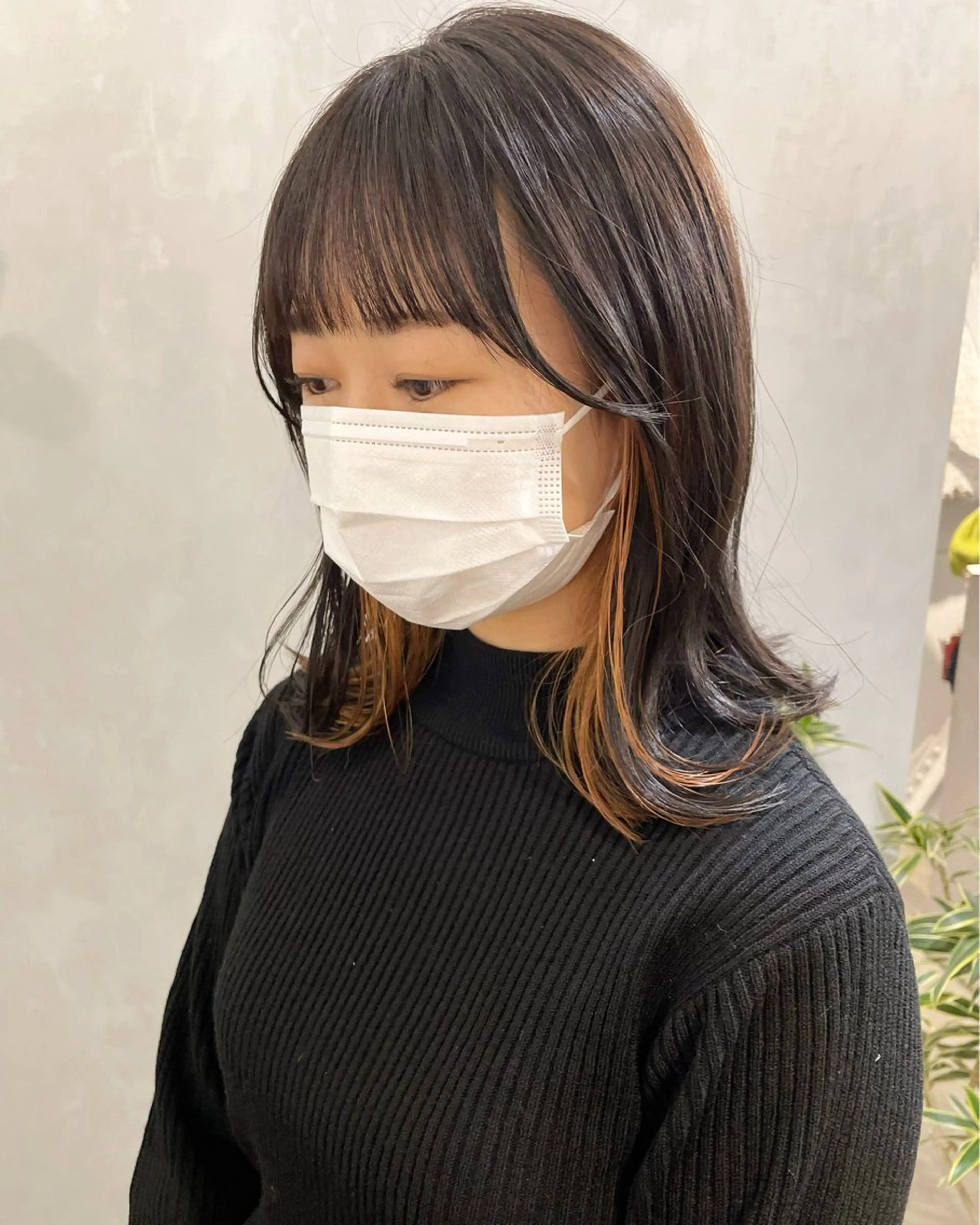 ミディアム カラー カット ヘアカラー 🌼タッセルボブ/シ ョートmoeka🌼のヘアスタイル