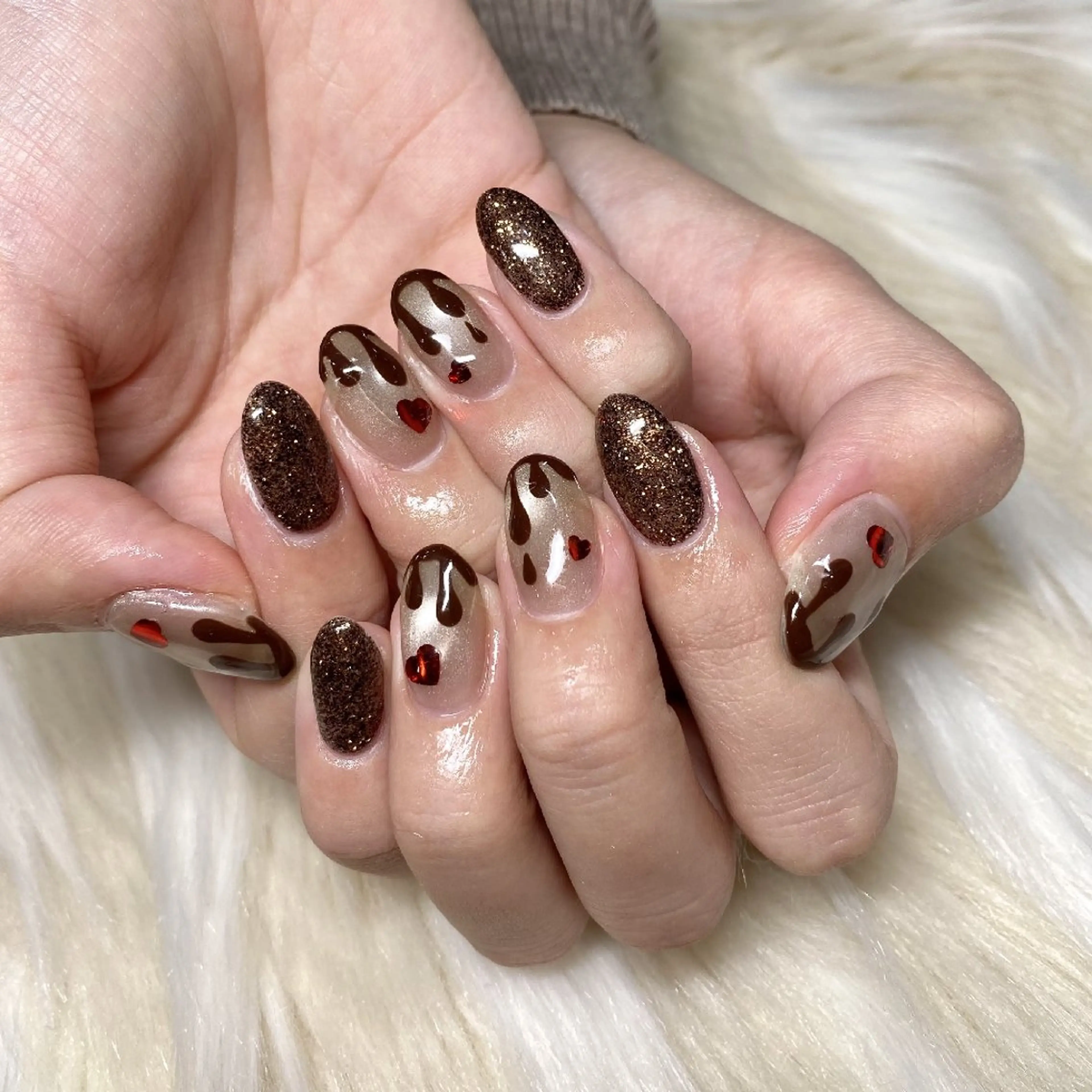 ネイル チークネイル フレンチネイル キラキラネイル 韓国ネイル マグネットネイル ハンドネイル BelireMaa Nail&eyeのネイルデザイン