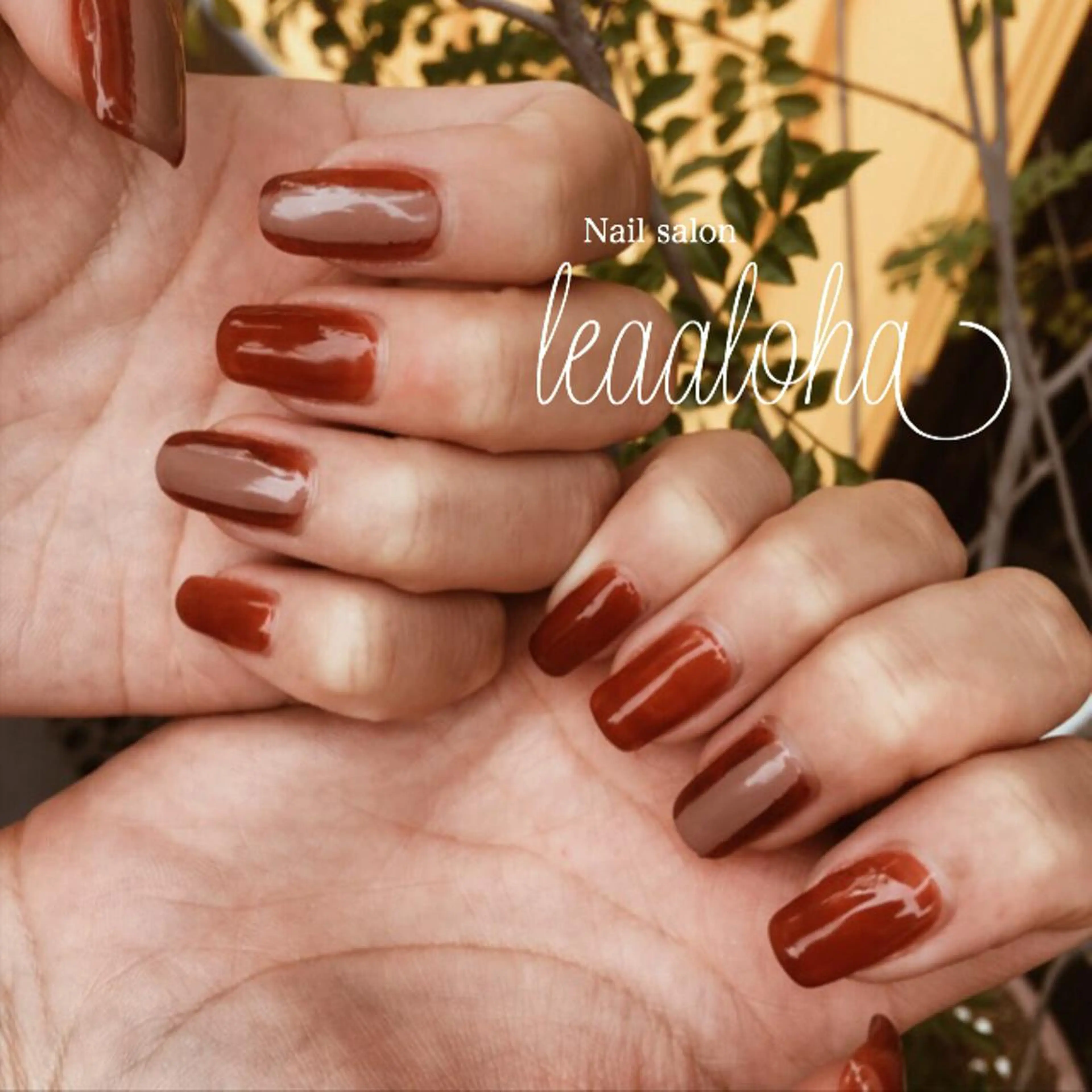 ネイル アートネイル ブラウン クリアネイル フットネイル ジェルネイル ハンドネイル フットネイル leaaloha byBROWN HAIR所属・レアアロハ宇都宮 /ネイル.メンズ脱毛のネイルデザイン