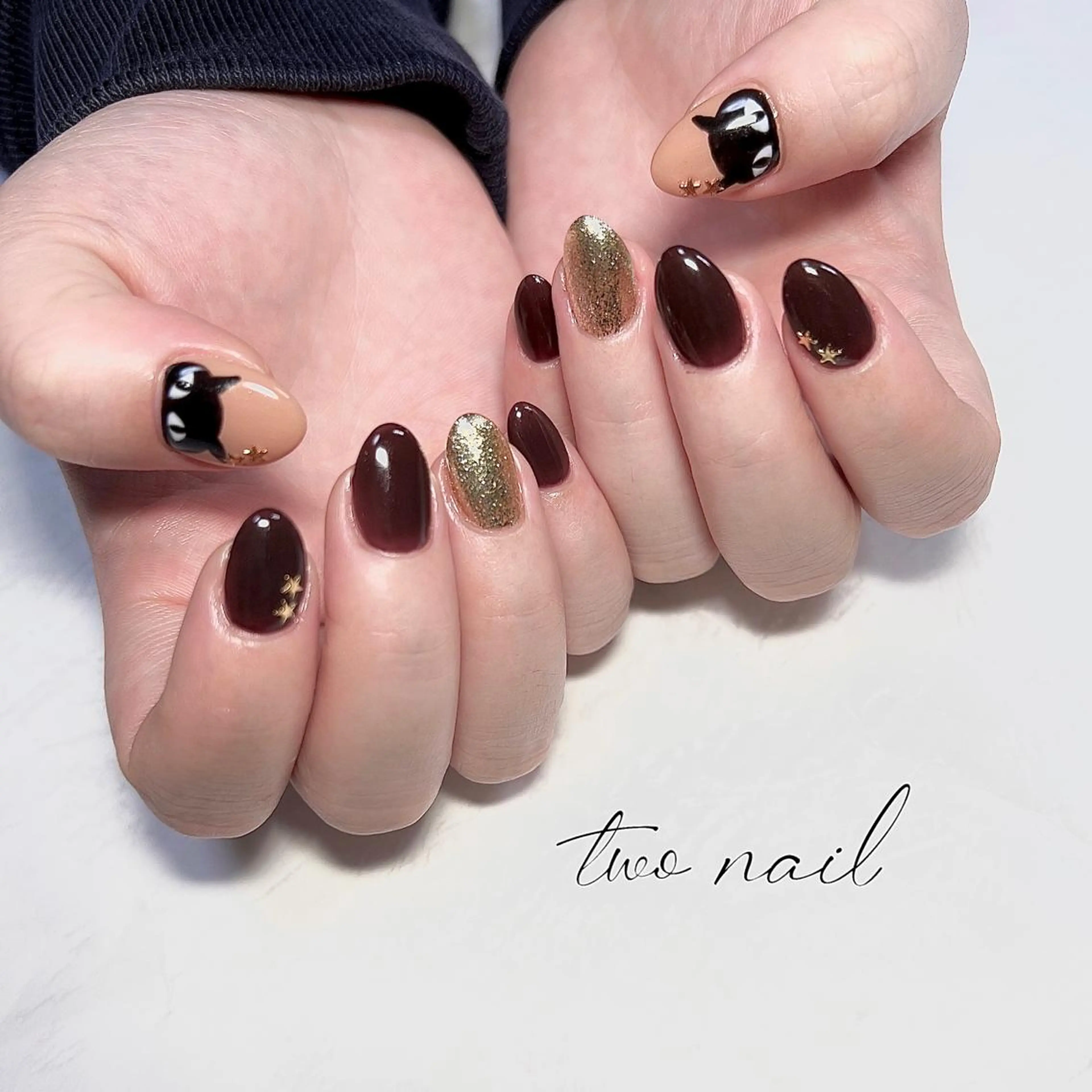 ネイル アートネイル フットネイル ハート ニュアンスネイル ホワイト two nailのネイルデザイン