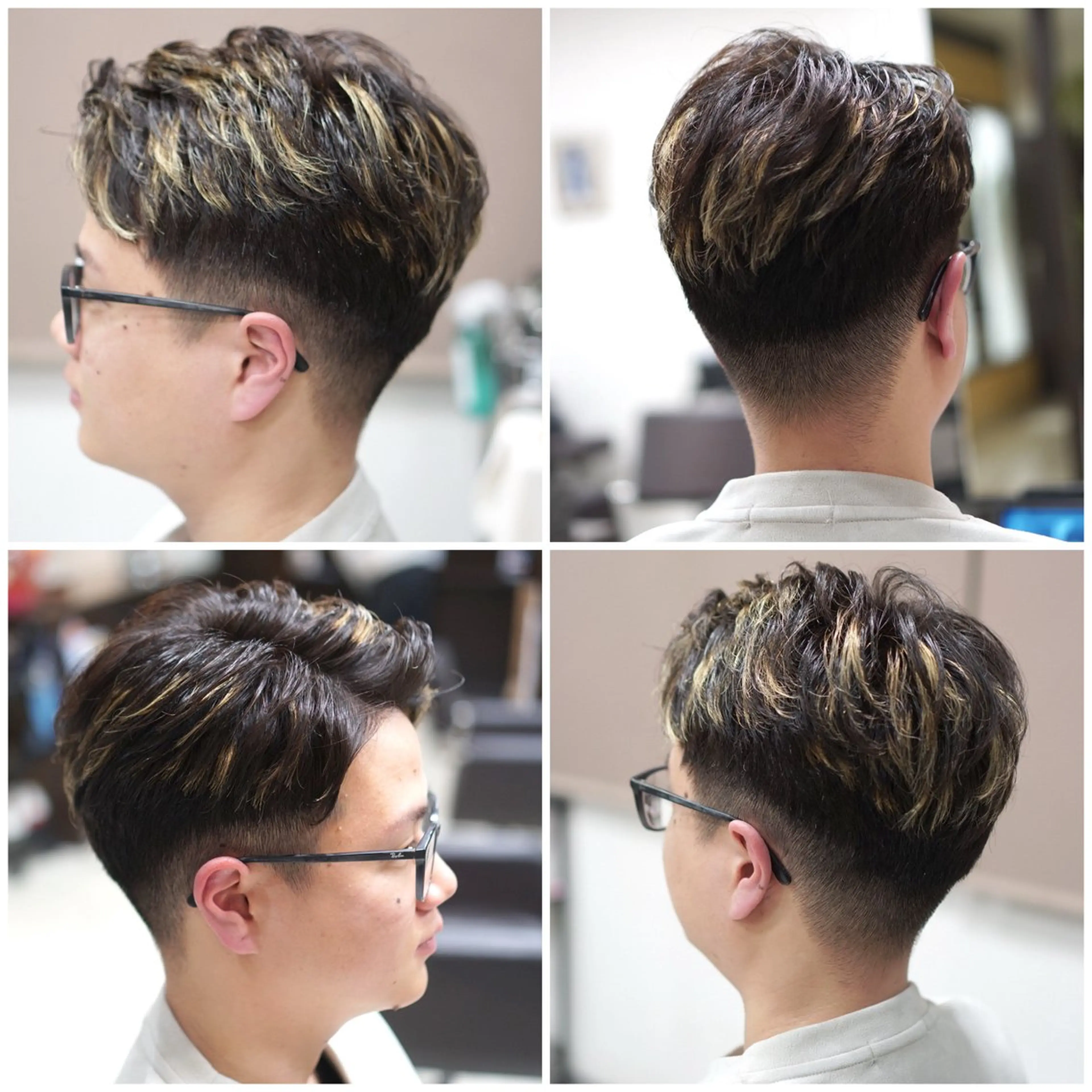 ショート カラー パーマ メンズ 中島 剛のヘアスタイル