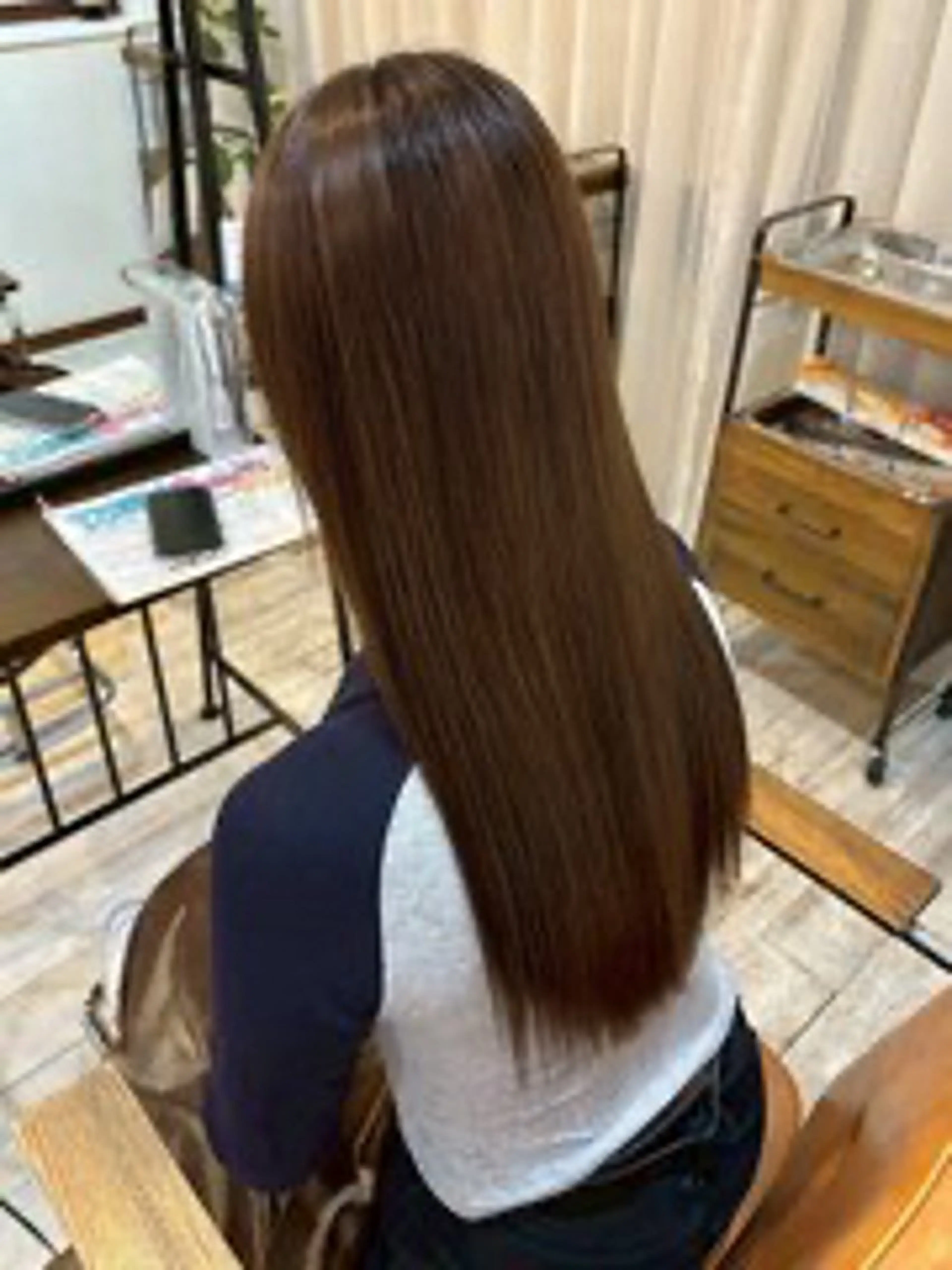 全体カラー ＋ Aujua 1ステップトリートメント🫧 ｜ロング料金なし ｜ シャンプーブロー代込みの写真