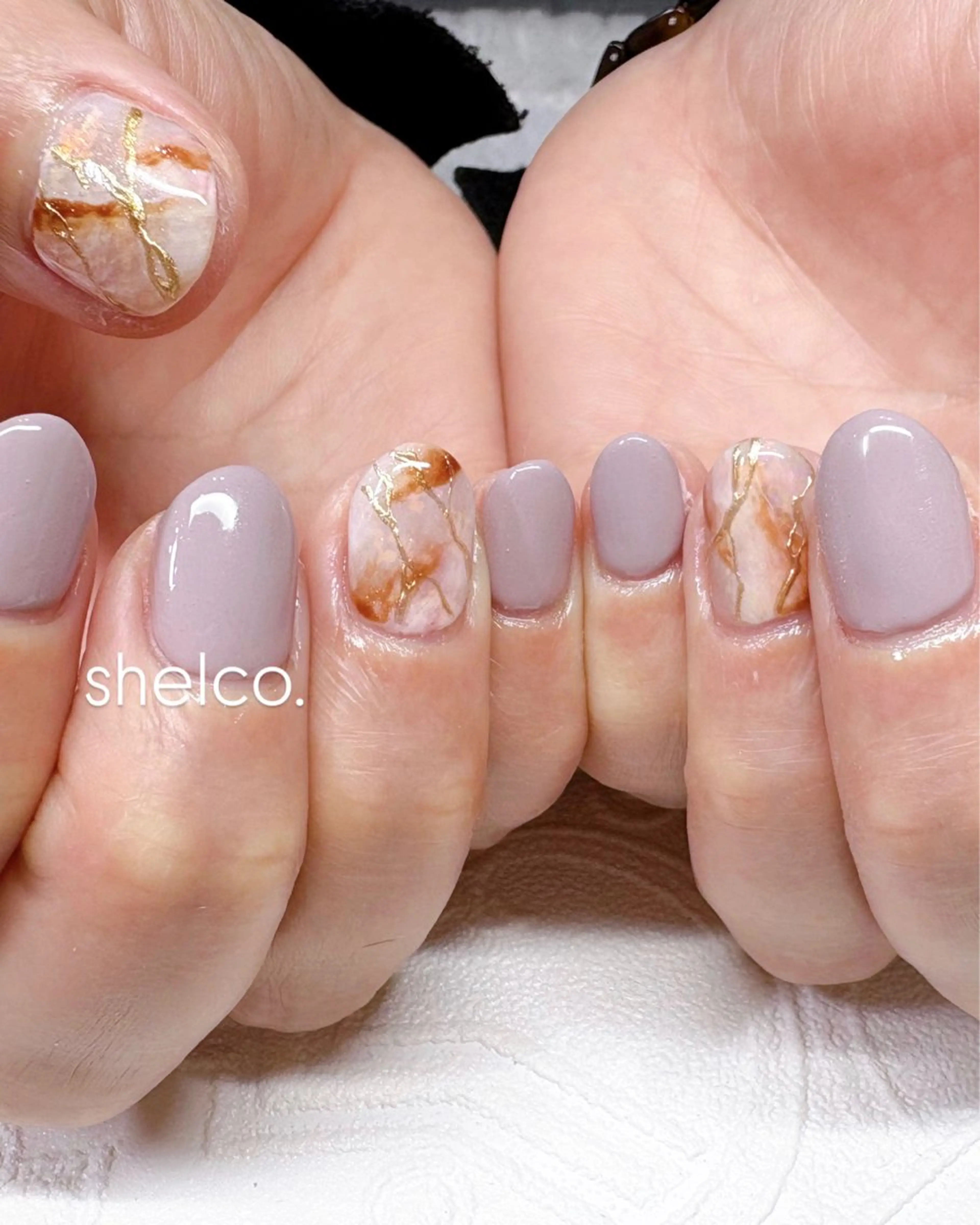 ネイル 大理石ネイル(マーブル) nail salon shelco.のネイルデザイン