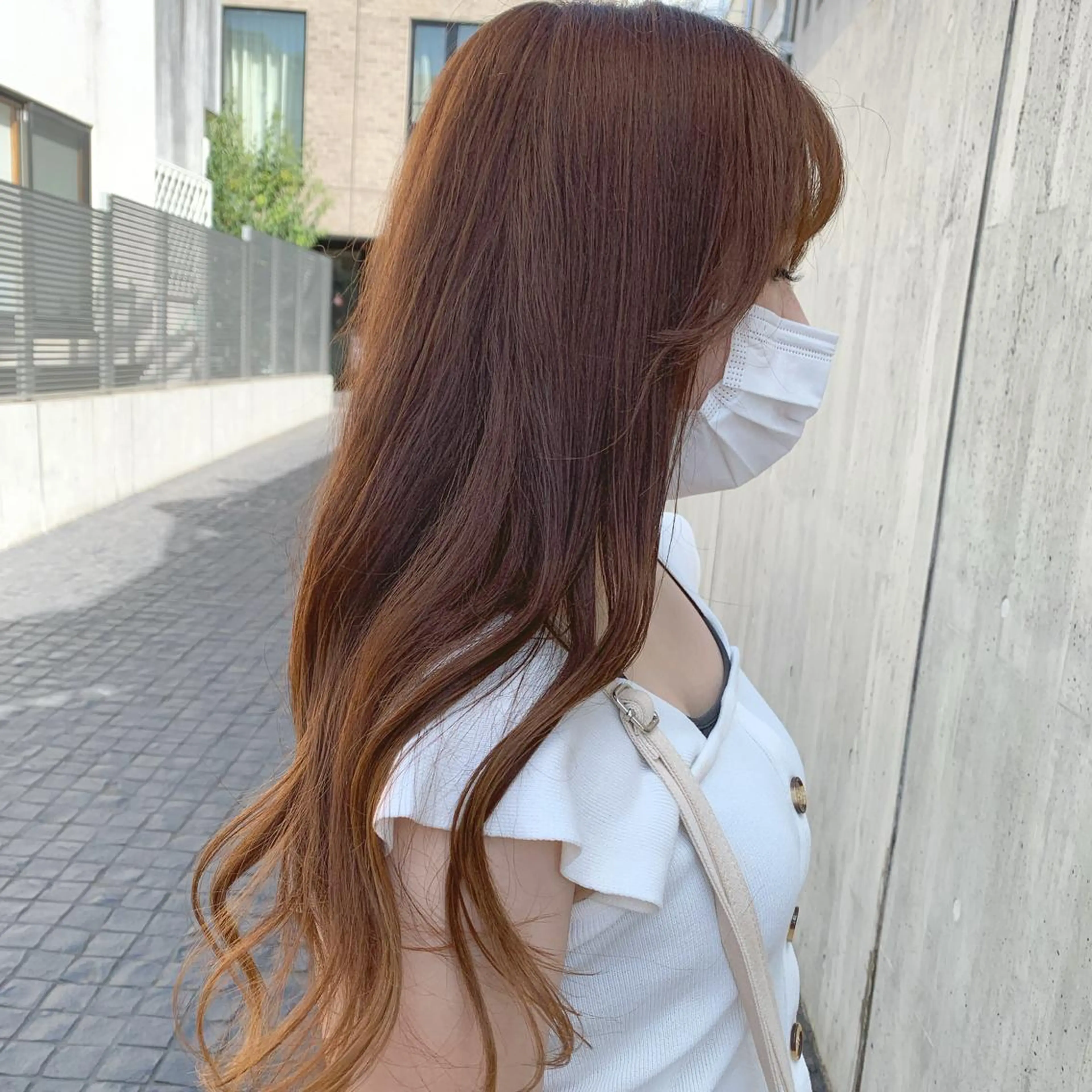 ロング カラー 透明感/オリーブ/ グレージュ/YUKAのヘアスタイル