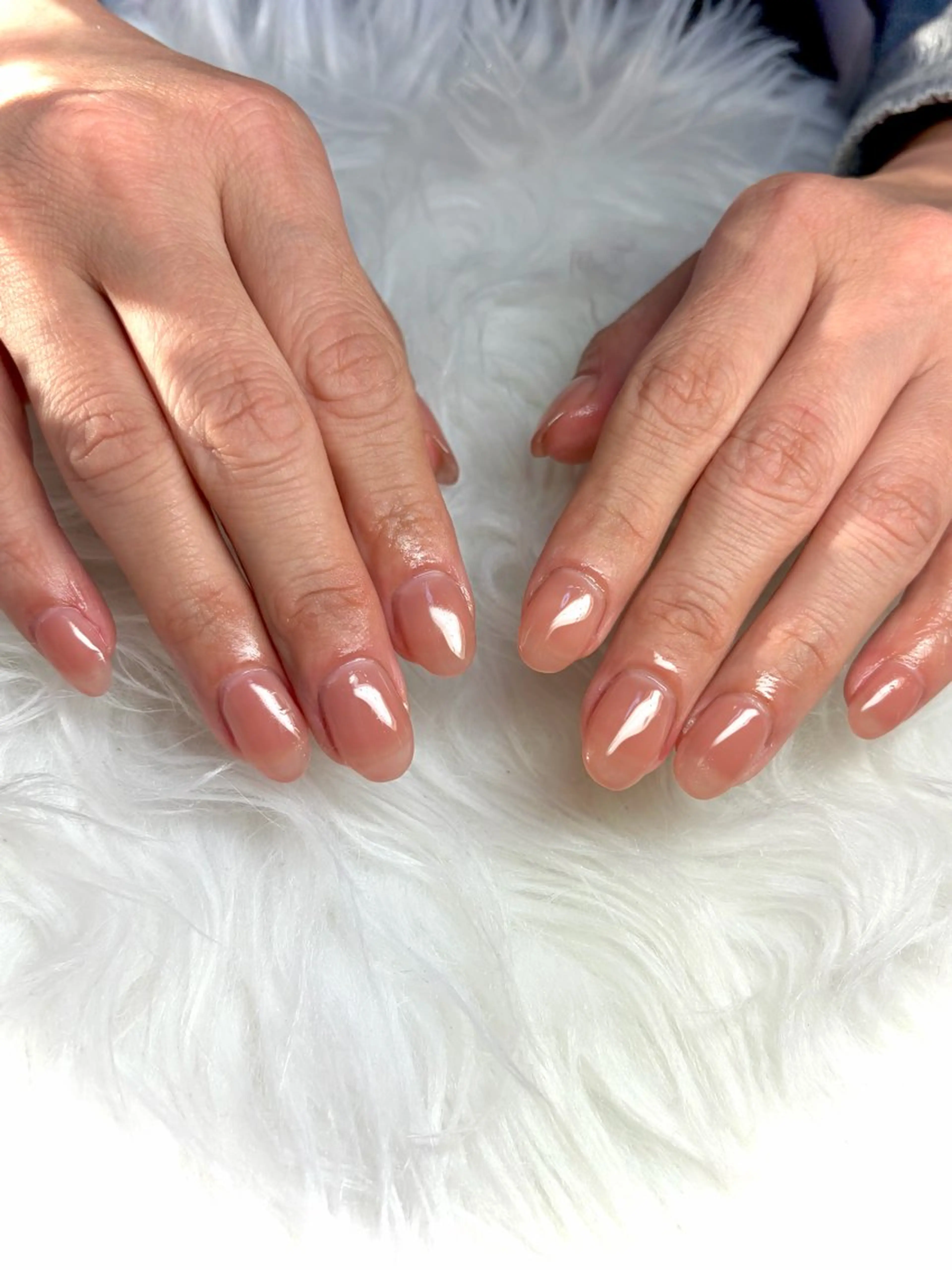 ネイル 長さ出し ワンカラーネイル Nail room Aのネイルデザイン