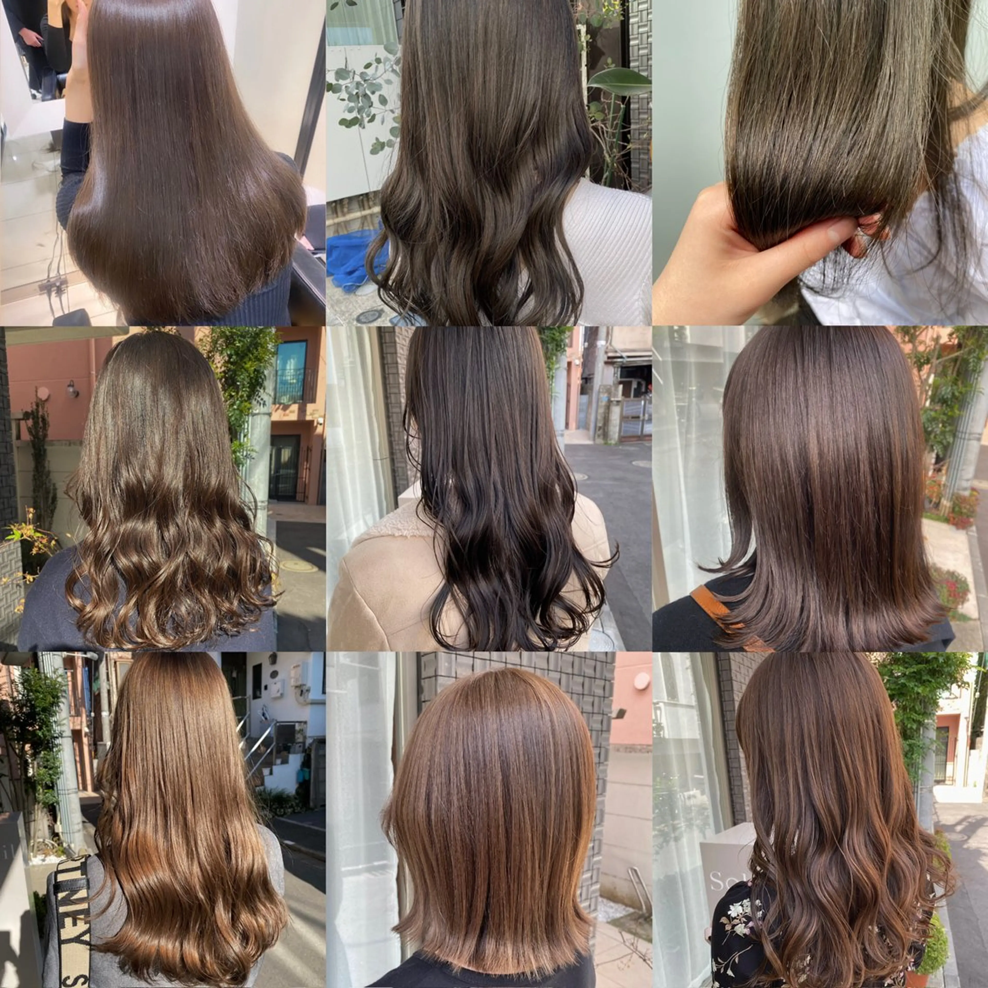 セミロング カラー カット ヘアカラー トリートメント グレージュ/透明感/ 韓国ヘア/RISAのヘアスタイル