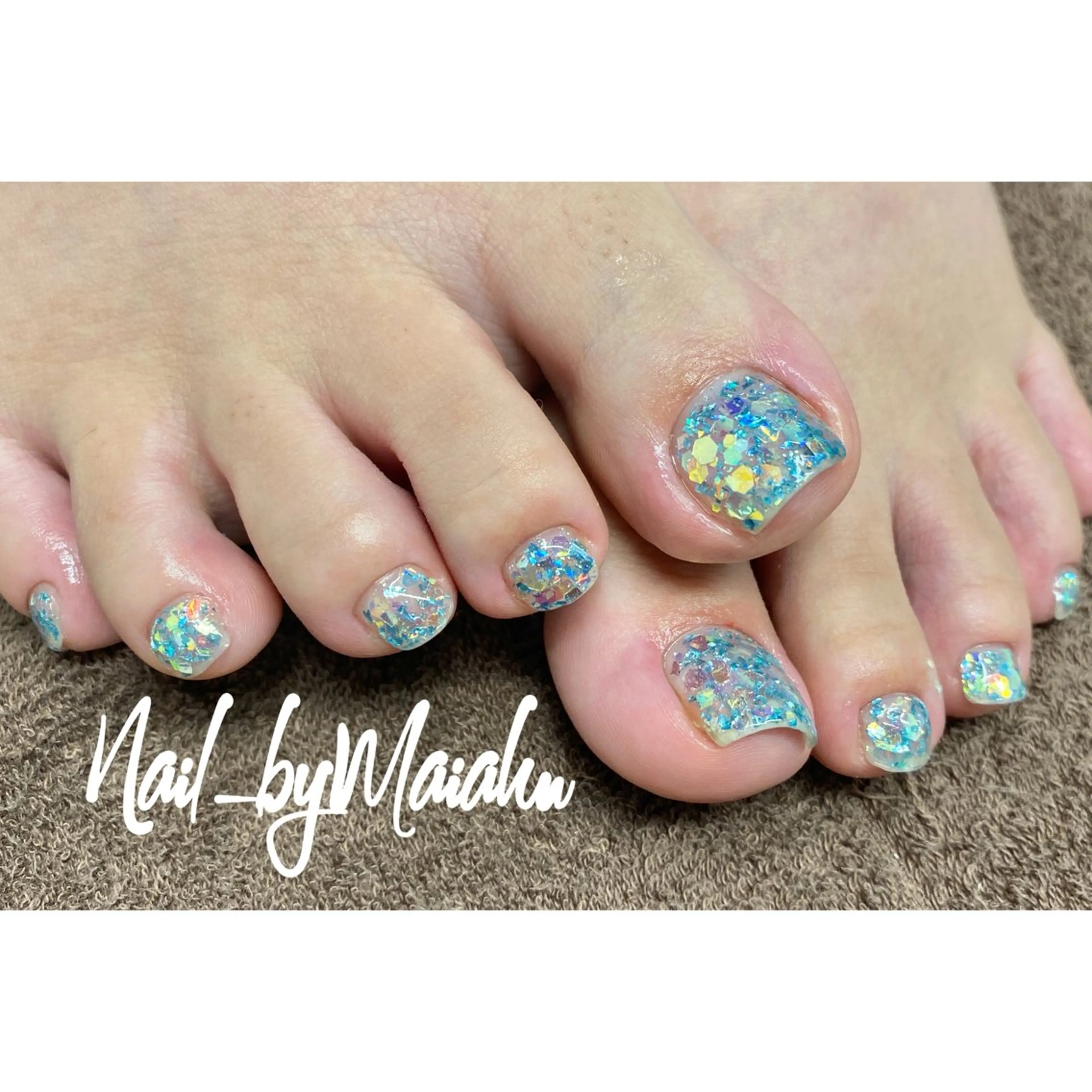 ネイル フットネイル ⏦マイアン 𐙚 NUDGE⏦のネイルデザイン