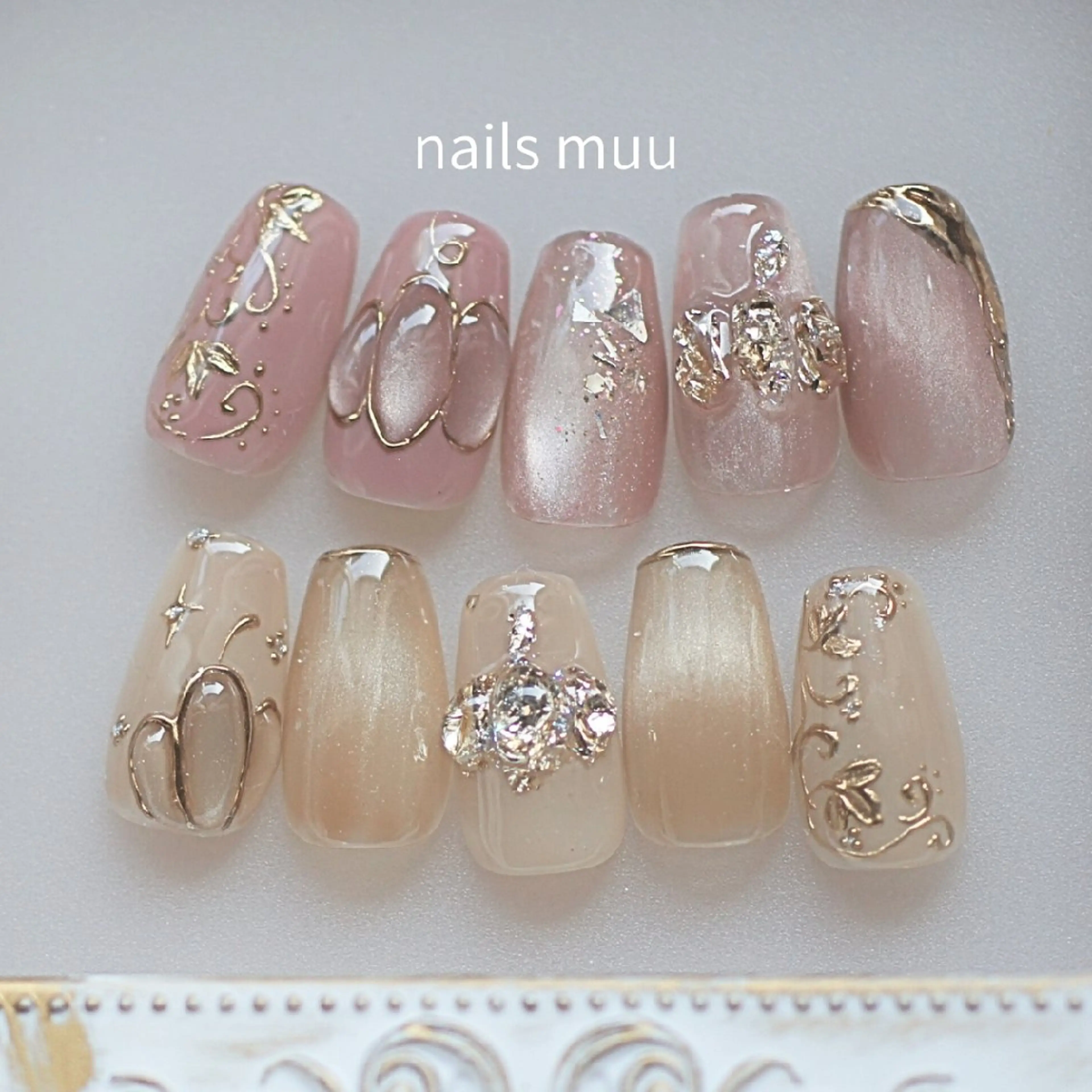 ネイル ハロウィン キラキラネイル ぷっくりネイル ハンドネイル nails muu まゆのネイルデザイン