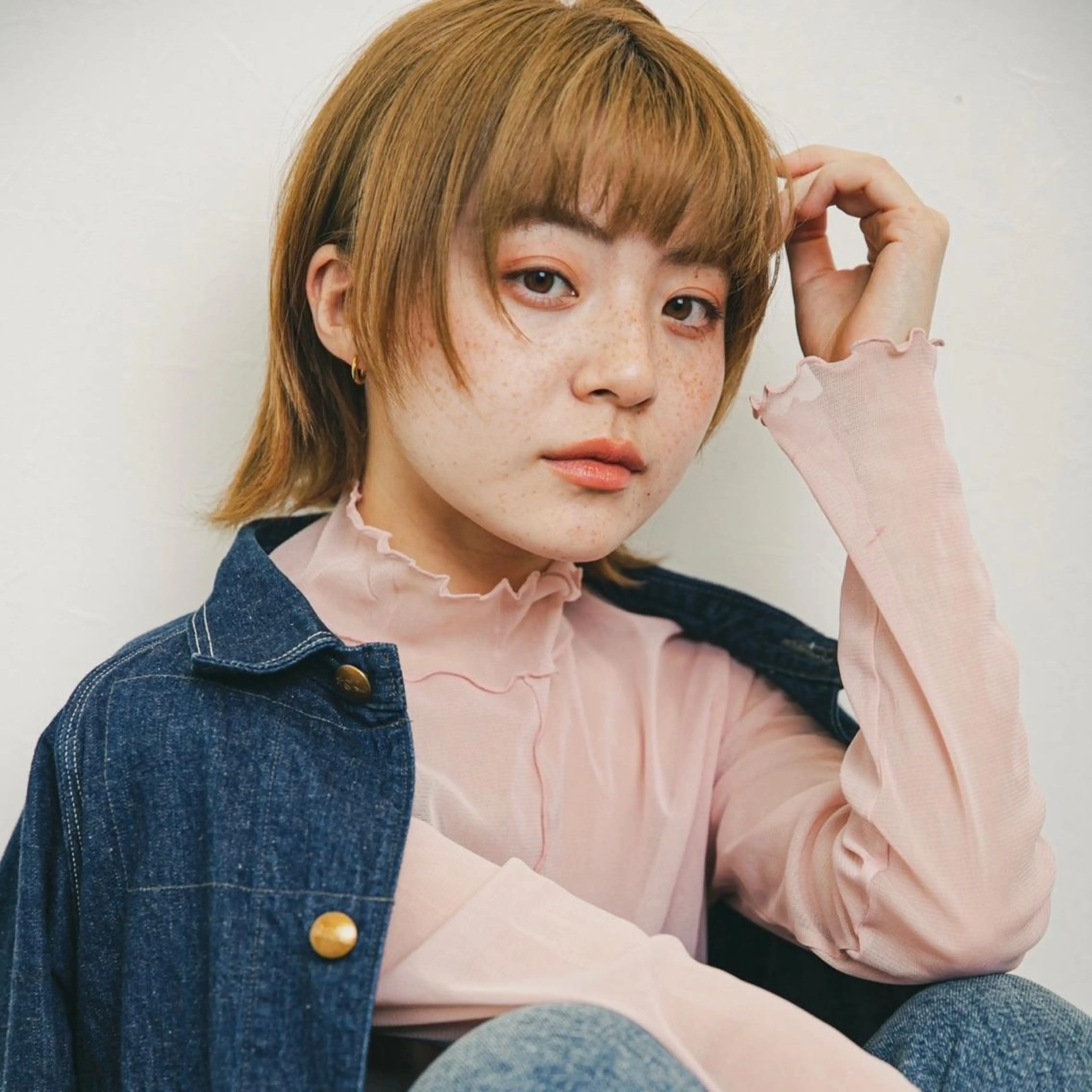 ショート カラー カコ/レイヤーカット ヘアアレンジのヘアスタイル