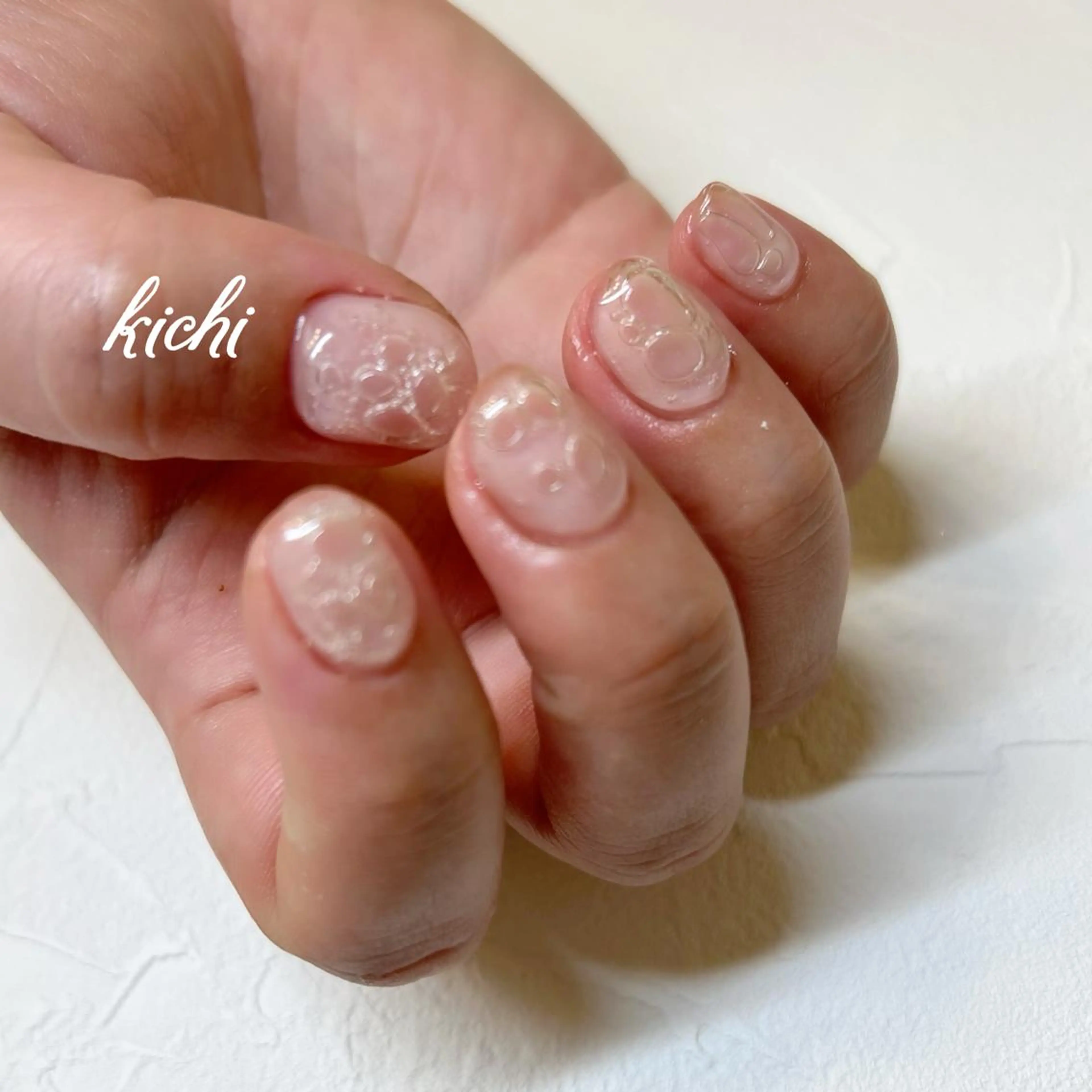 ネイル ジェルネイル 持ち込み ニュアンスネイル パラジェル シンプルネイル kichi･:* みじゅのネイルデザイン