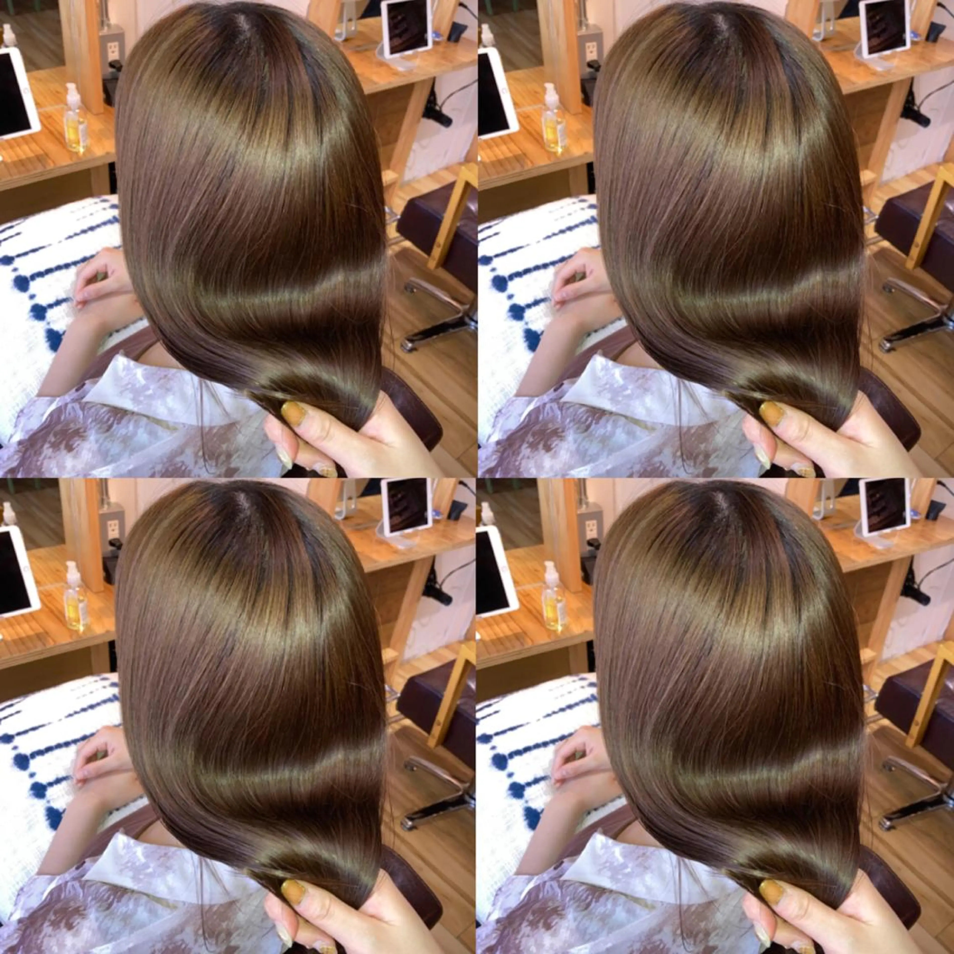 セミロング パーマ ストレートパーマ Miku❇️ フェイスレイヤーのヘアスタイル