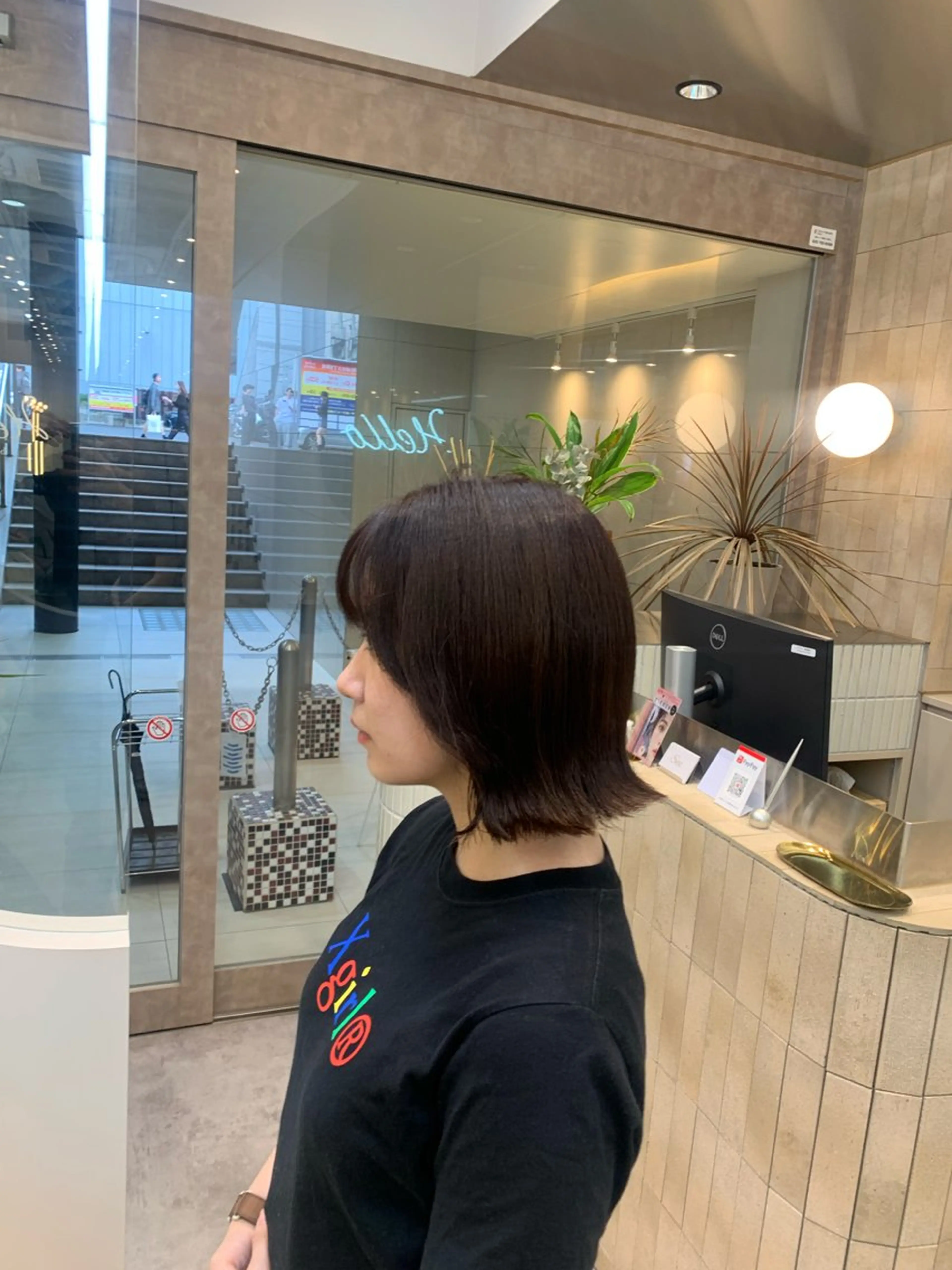 ミディアム カット ヘアカラー トリートメント Hello by Sea所属・レイヤー/艶髪/ボブ /くびれ/伊藤　勇司のヘアスタイル