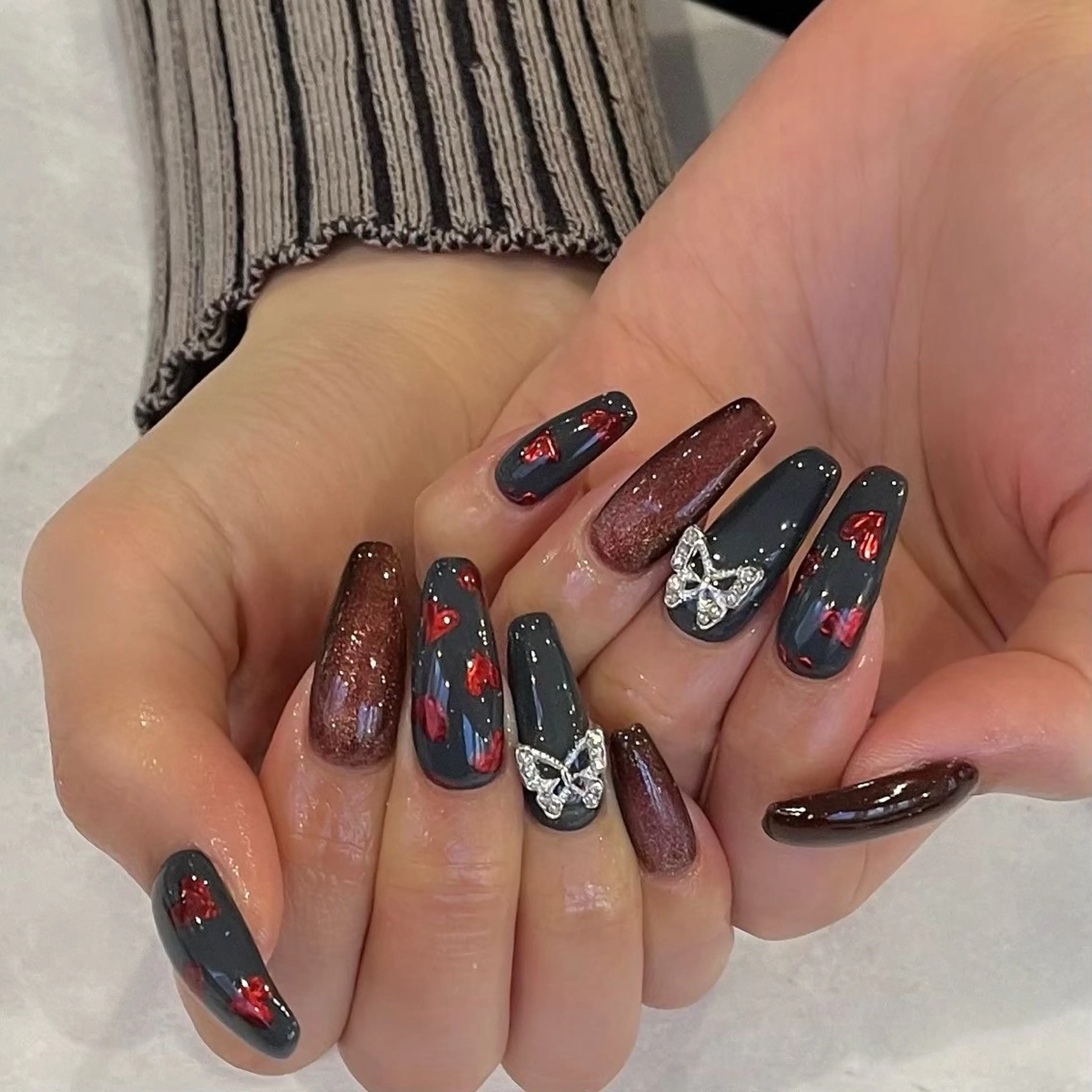 Gel-Xお爪に優しい長さ出し10本＋105分アート(6-8本相当)🌿(パラジェル)の写真