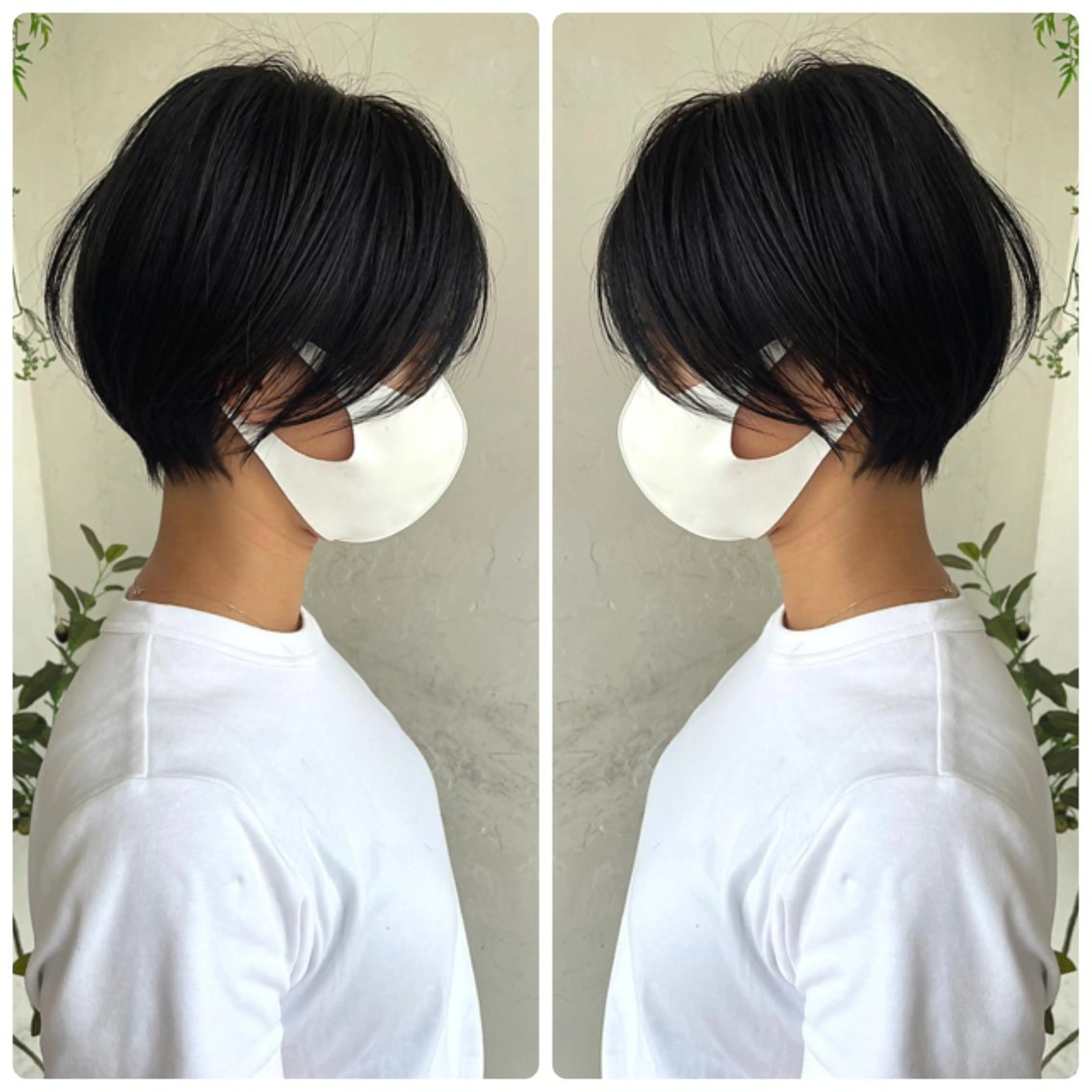 ショート カラー ショートボブ ハンサムショート 丸みショート デザインカラー ハイライトカラー カット ヘアカラー 京都大人女性ショート 徒歩1分/秋山のヘアスタイル