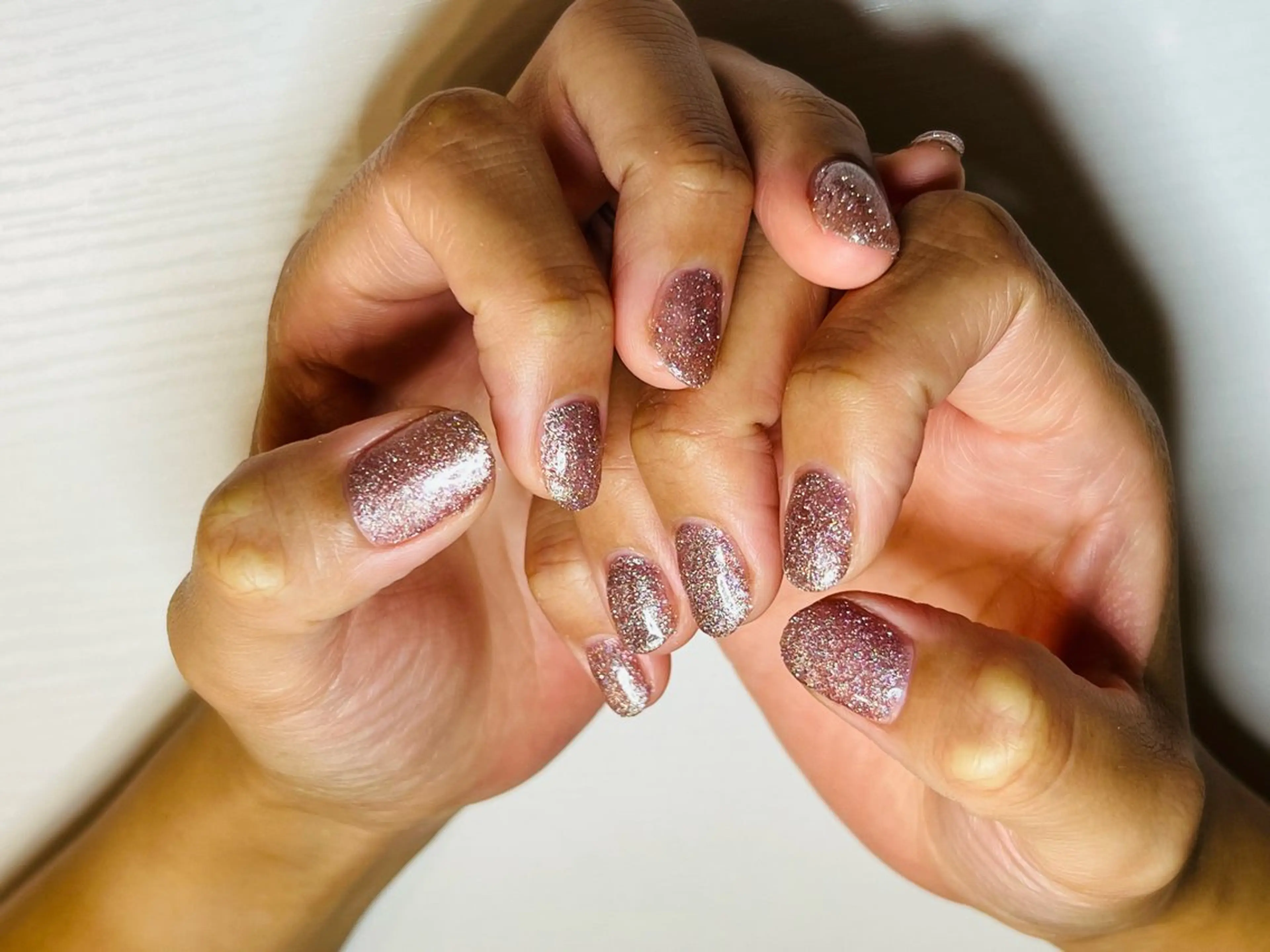 ハンドネイル▶︎▶︎▶︎ラメカラーの写真