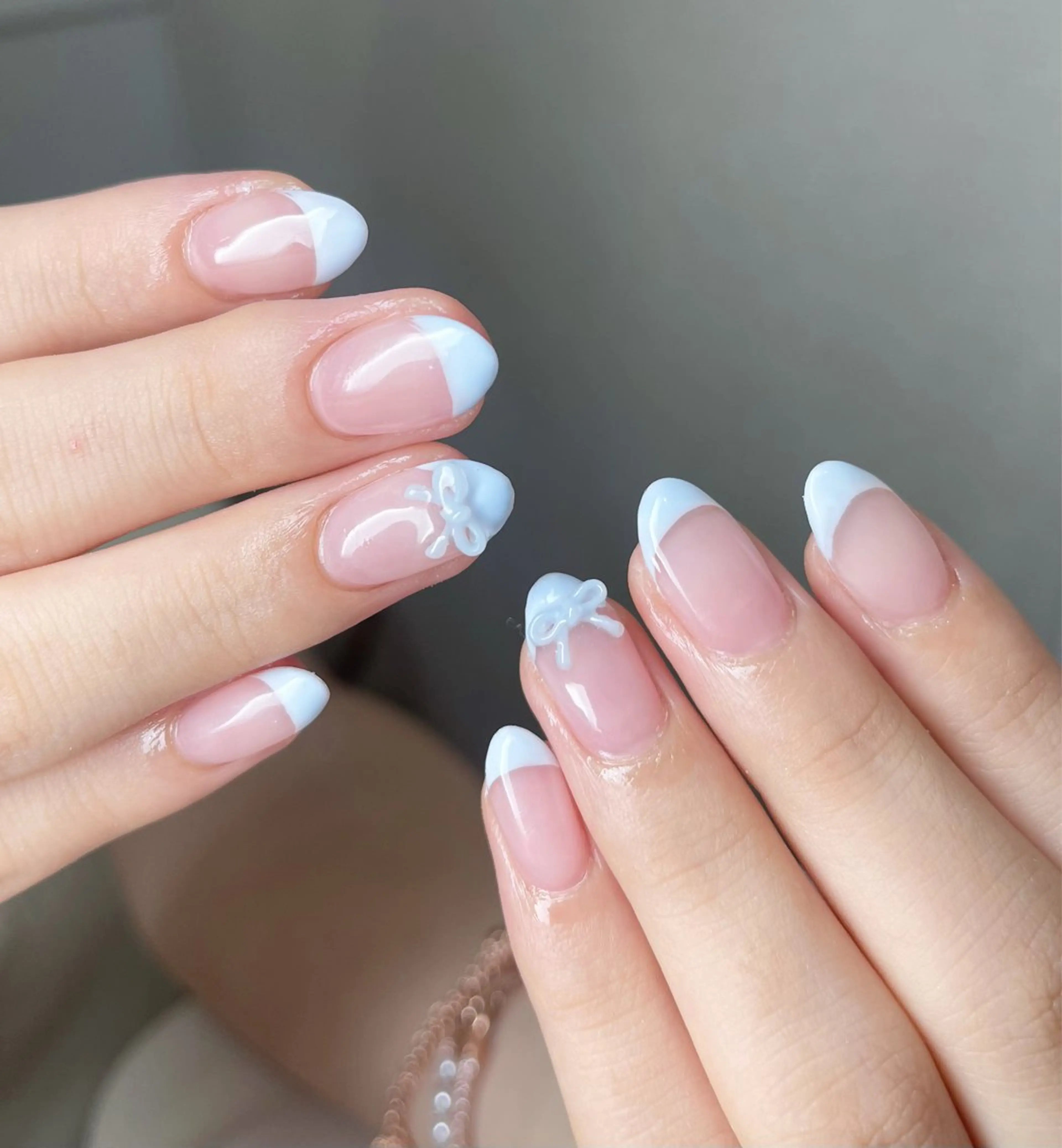 ネイル フットネイル フレンチネイル グラデーション キラキラネイル マグネットネイル Lina nailのネイルデザイン