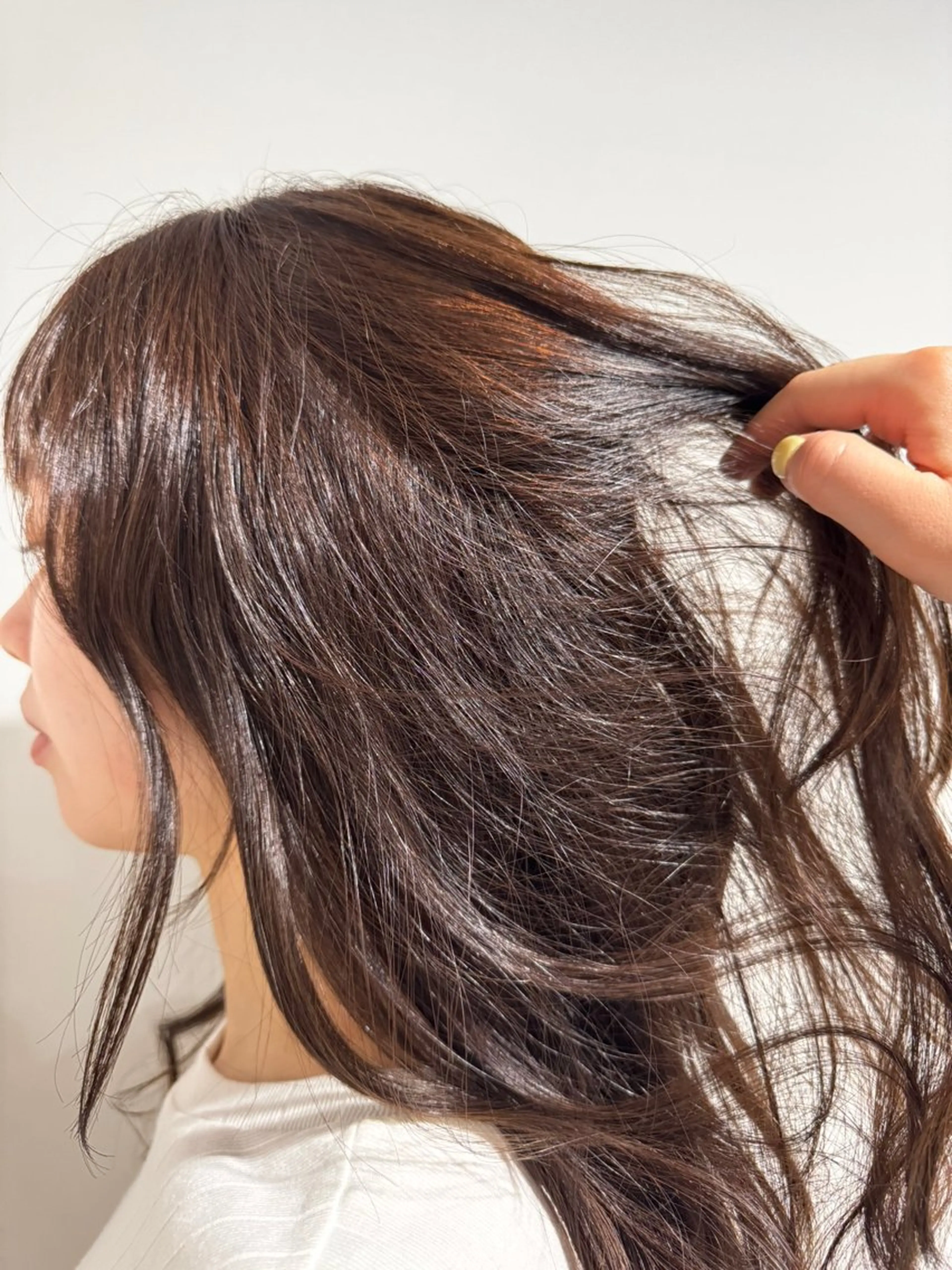 ロング カラー ブラウンカラー カット ヘアカラー トリートメント 韓国レイヤー /艶カラー/ᴿᴵᴺのヘアスタイル