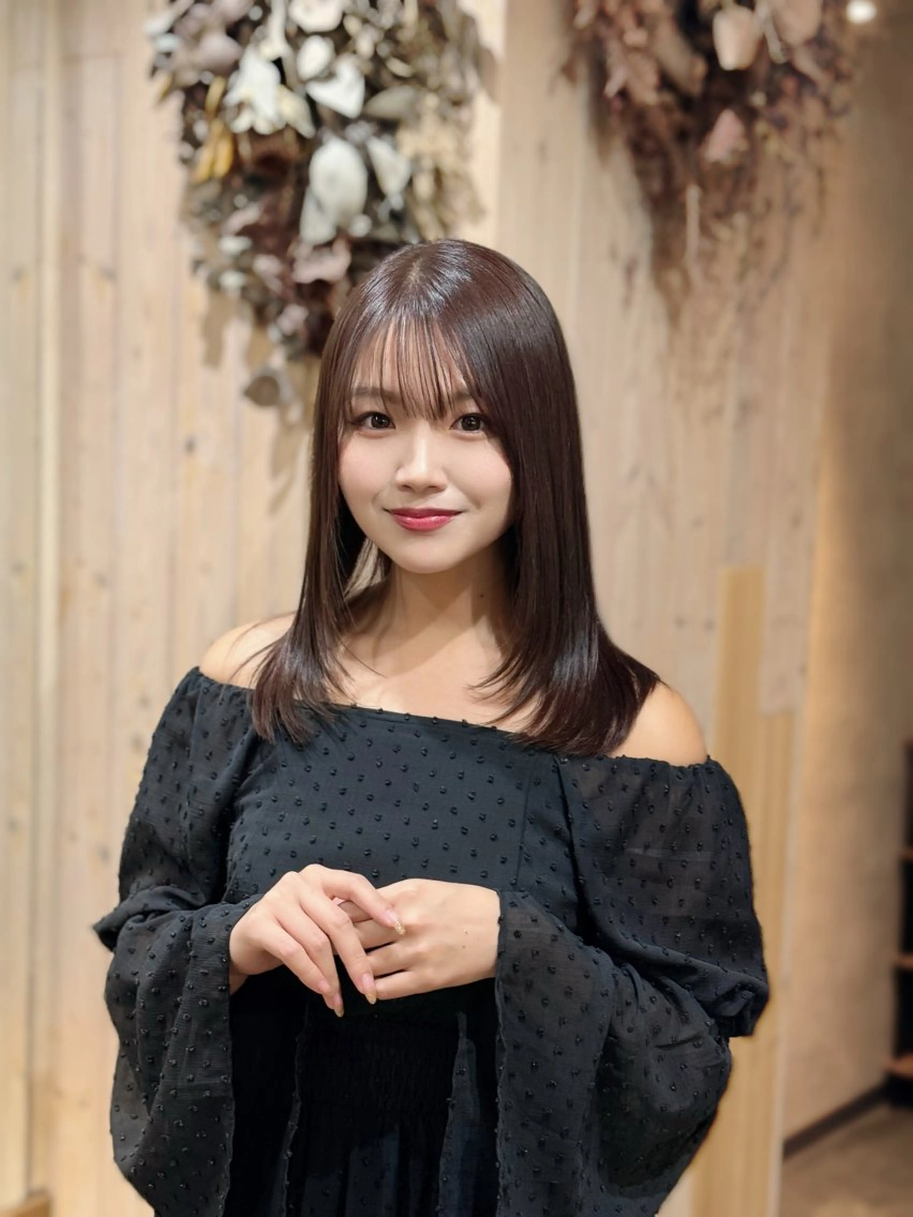 セミロング カラー ベージュカラー 透明感カラー レイヤーカット 似合わせカット 髪質改善✨艶髪✨ レイヤーカット 田畑のヘアスタイル