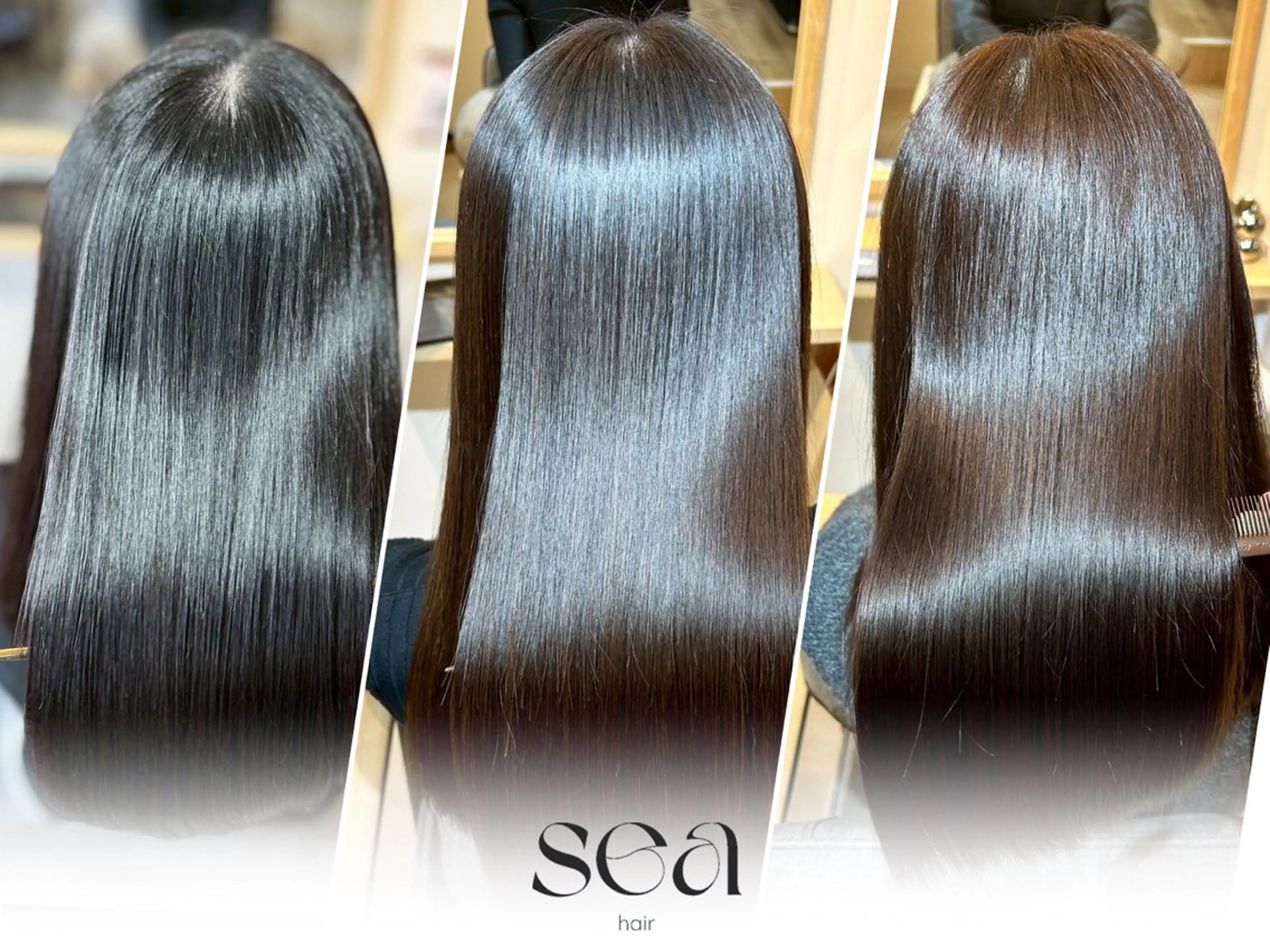 ミディアム カラー パーマ 髪質改善 sea hair 新丸子 武蔵小杉【セア】所属・髪質改善sea 安田恵美のヘアスタイル