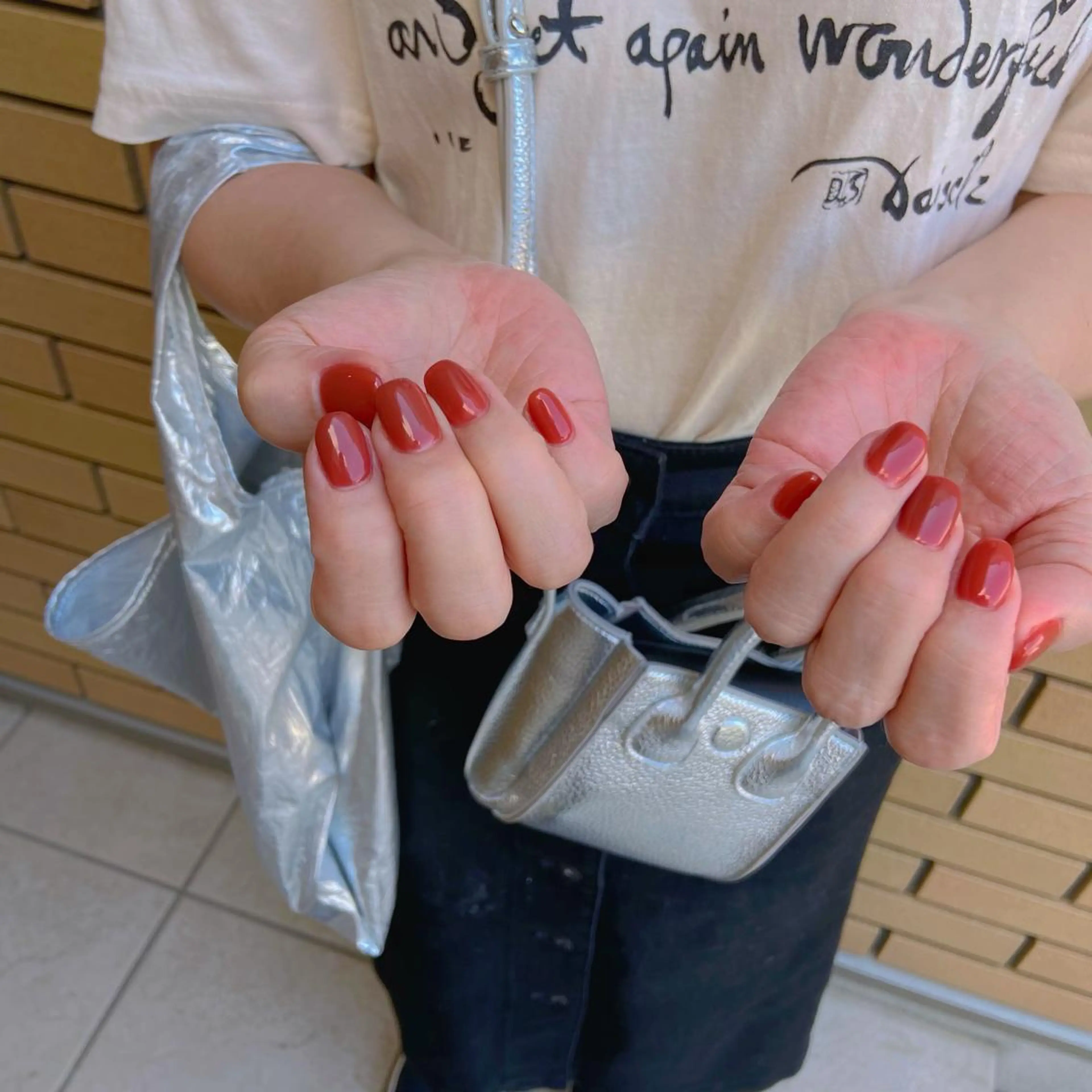 ネイル オーロラネイル カジュアル 長さ出し ジェルネイル 韓国ネイル MH Nailのネイルデザイン