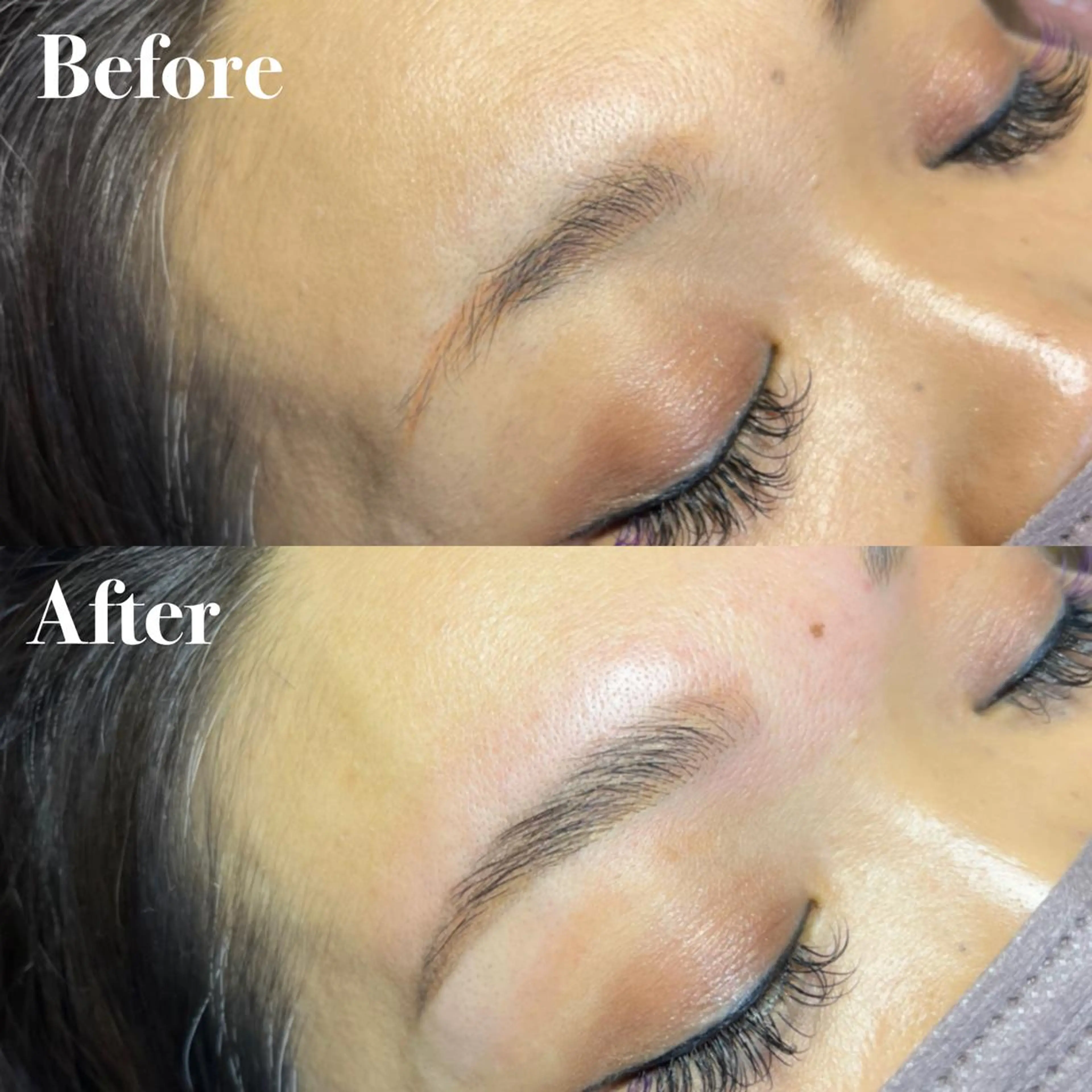 アイブロウ ハリウッドブロウリフト 眉毛ワックス脱毛 眉毛と韓国肌質改善 サロン　和泉府中のエステ・リラクイメージ