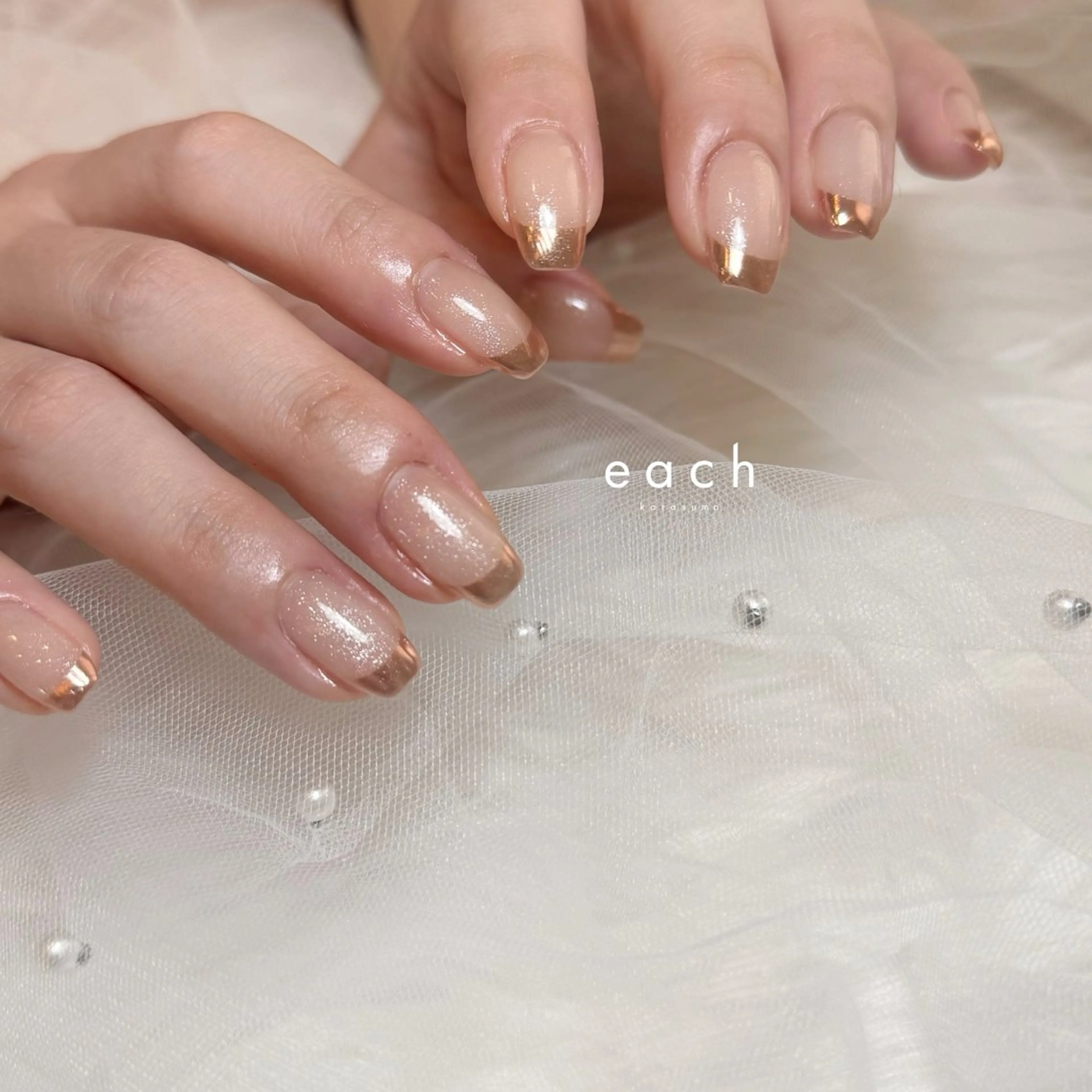 ミディアム ハンドネイル each所属・𝐞𝐚𝐜𝐡 nanami🩰のネイルデザイン