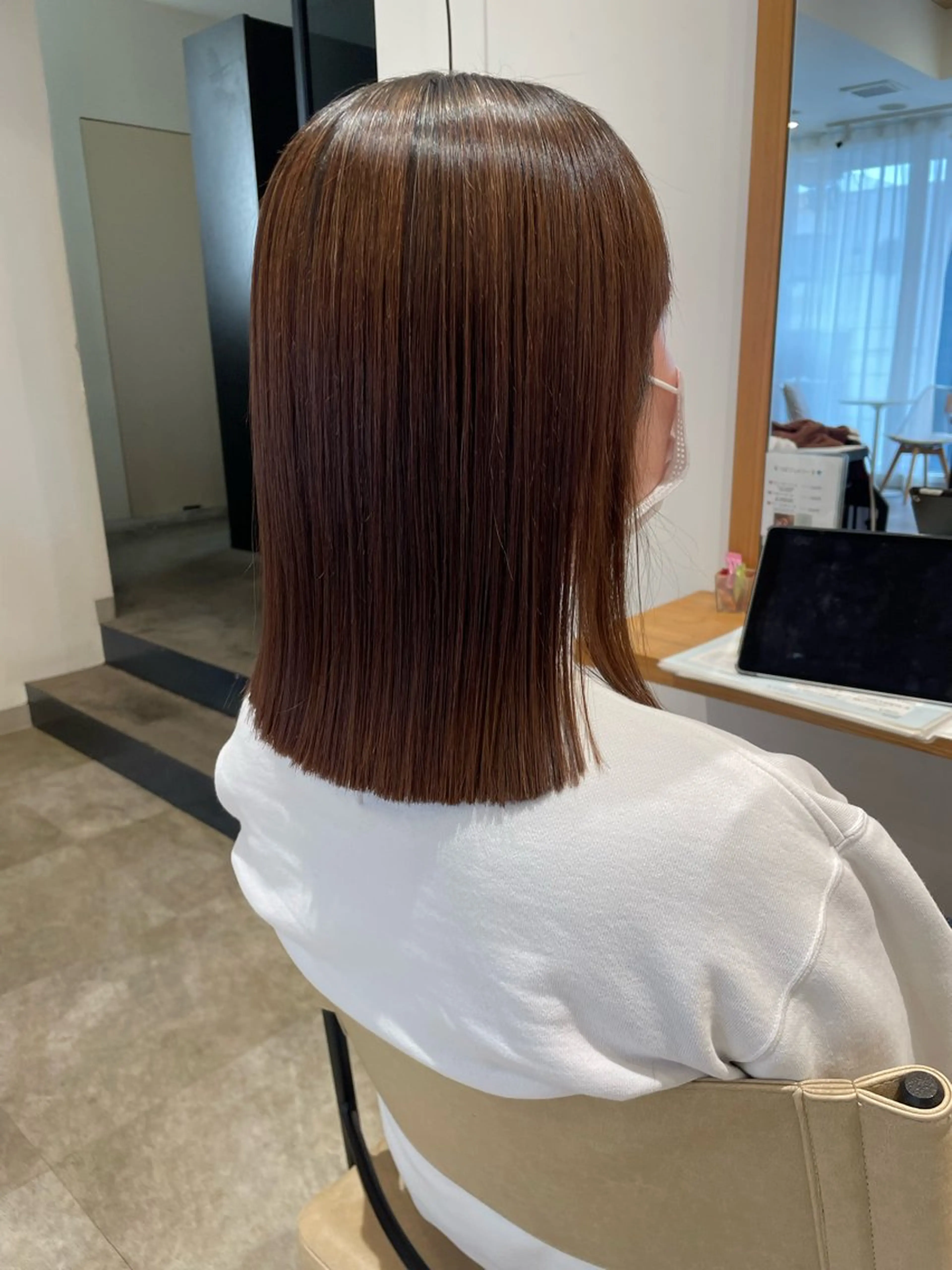 ミディアム ミディアムパーマ ボブ s.coeur stella所属・田中 ゆいかのヘアスタイル