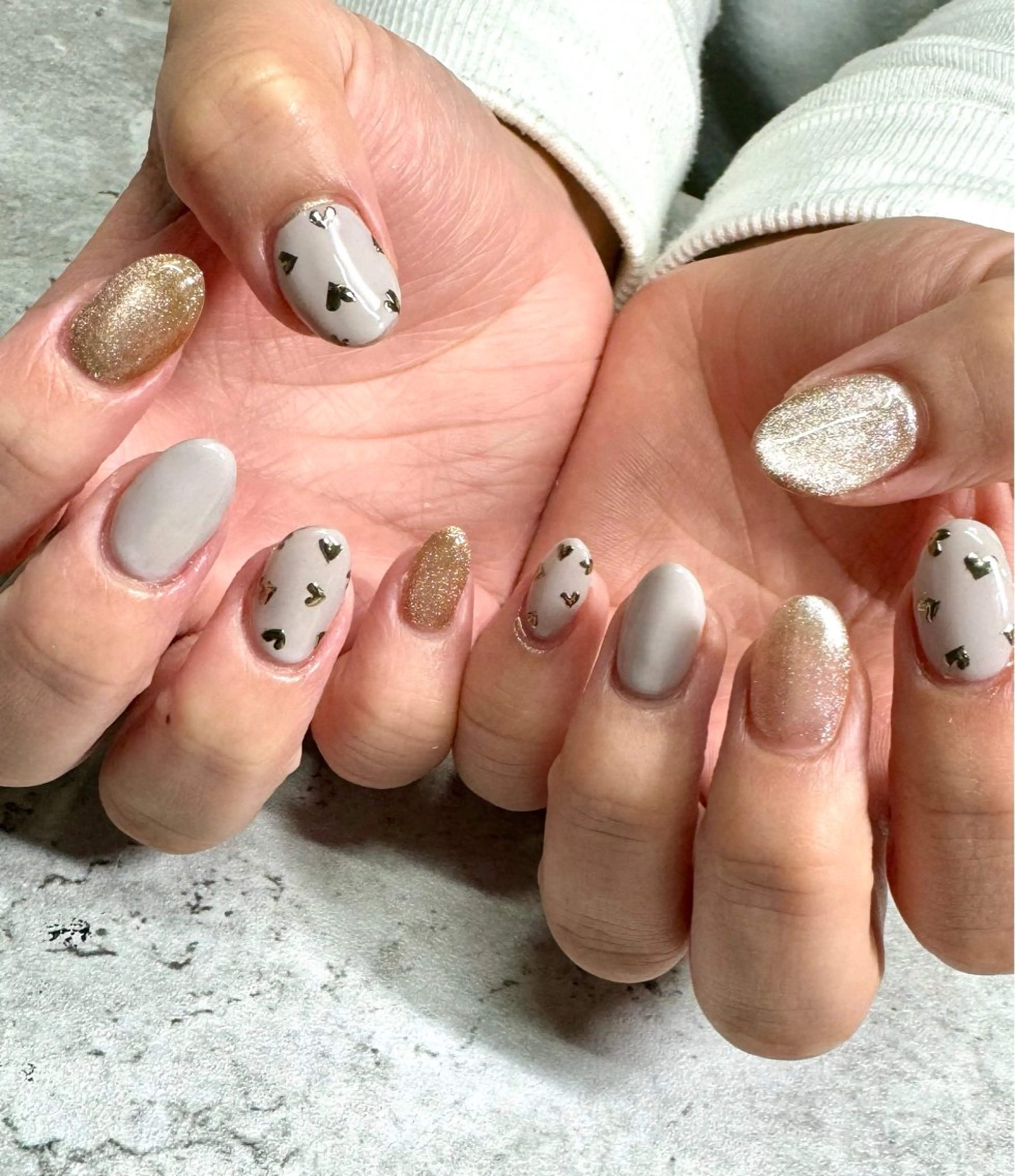 ネイル アートネイル ハート シンプルネイル ハンドネイル chou chouのその他イメージ