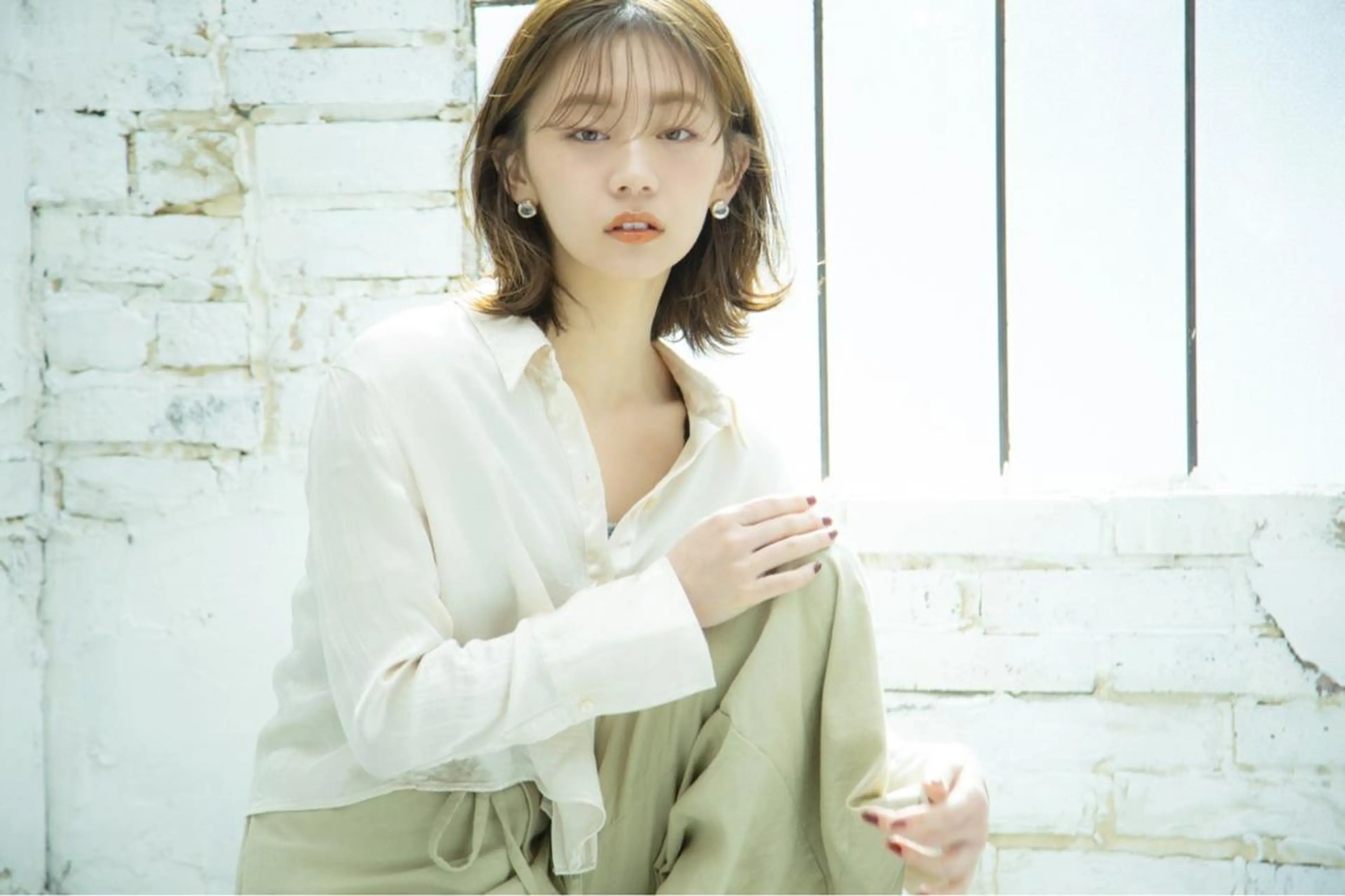 ミディアム シースルーバング サロウィン池袋店所属・マンツーマン施術 山口つよしのヘアスタイル