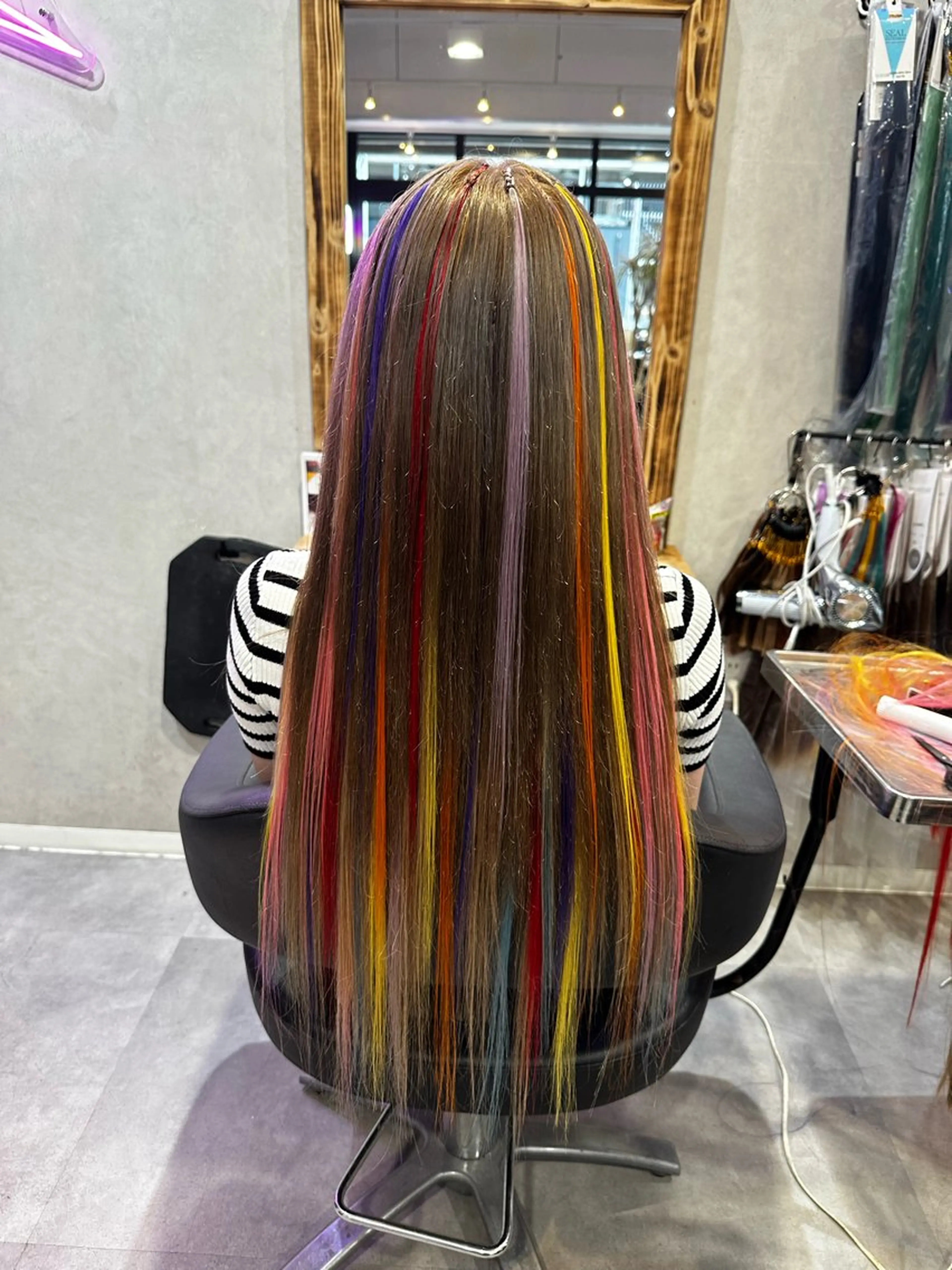 ロング 編み込みエクステ シールエクステ エクステ エクステ 韓国カラー/エクステ carryのヘアスタイル