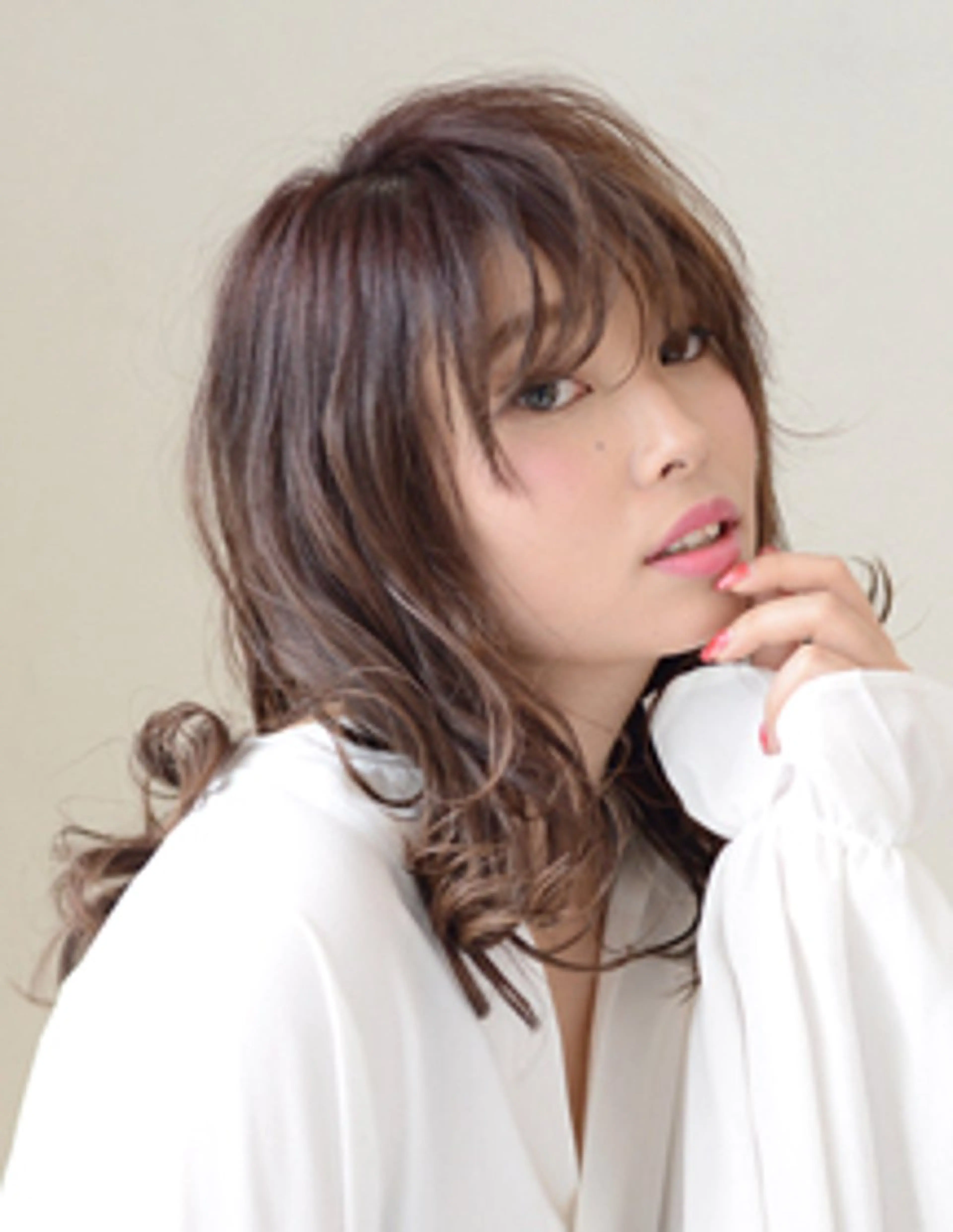 セミロング カラー パーマ アートディレクター のぐちのヘアスタイル