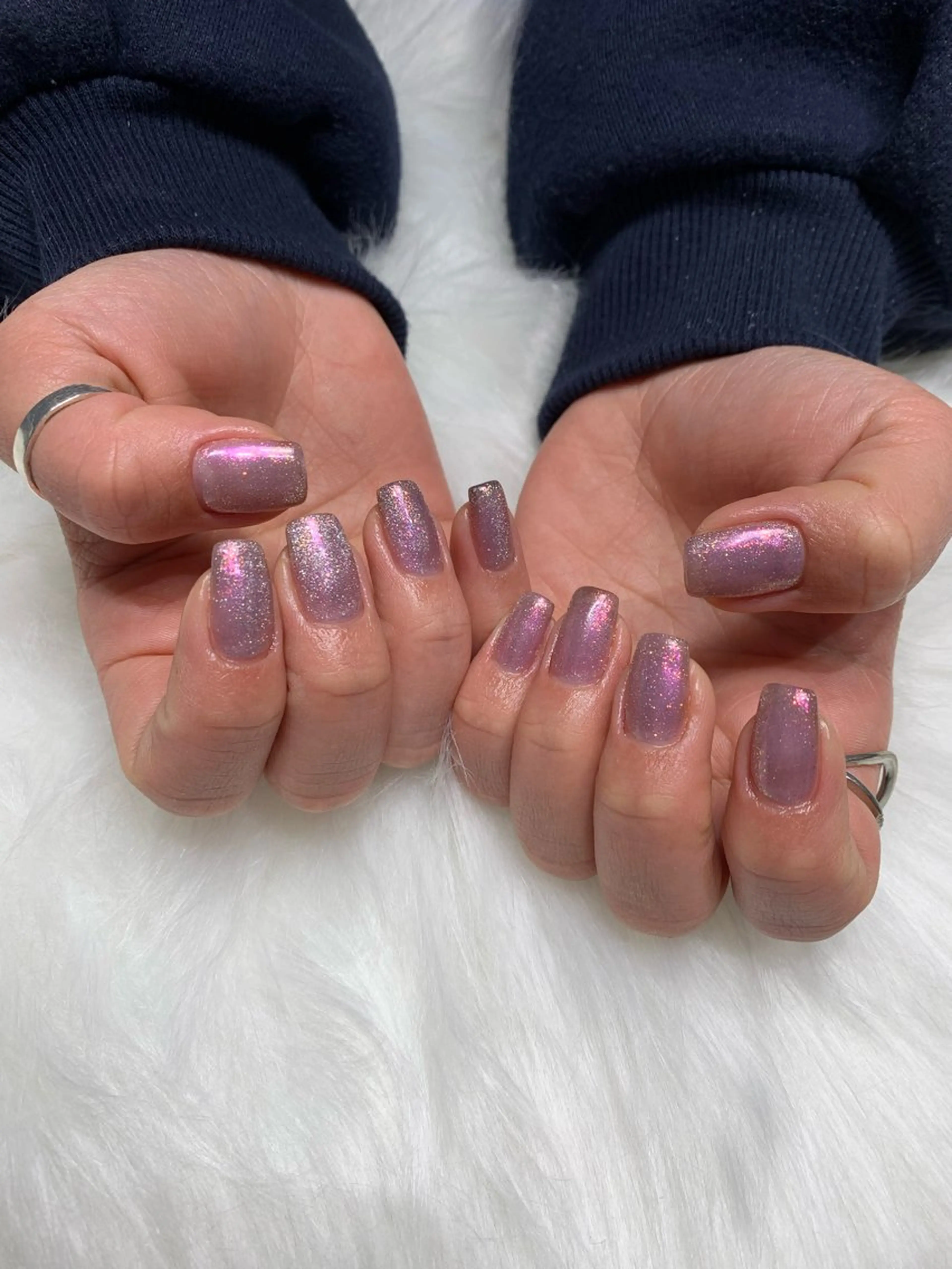 ネイル オーロラネイル キラキラネイル マグネットネイル ミラーネイル Ténon所属・salon Ténonのネイルデザイン