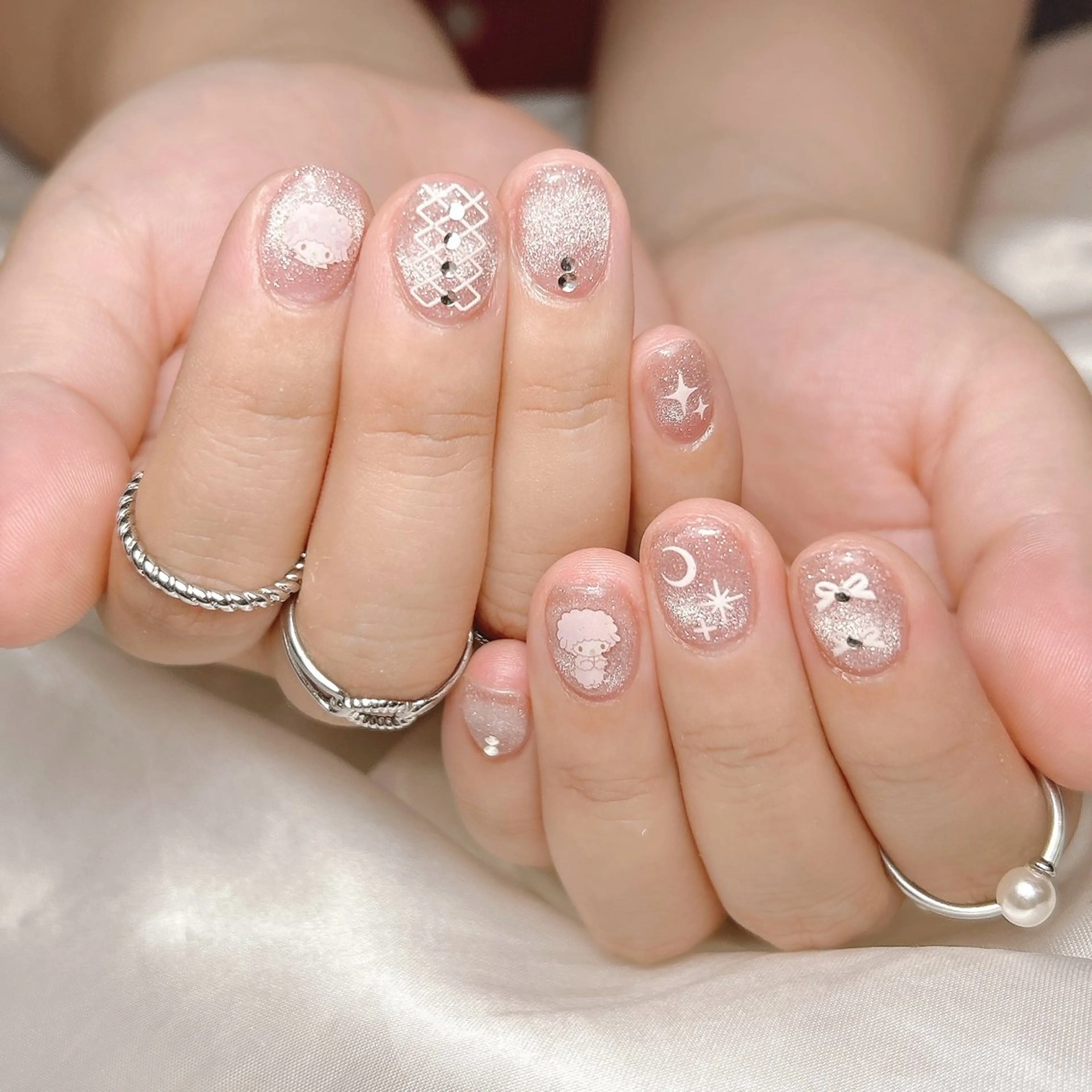 ネイル フラッシュネイル フラッシュマグ マグネットネイル ハンドネイル junna ちょい個性派ネイルのネイルデザイン