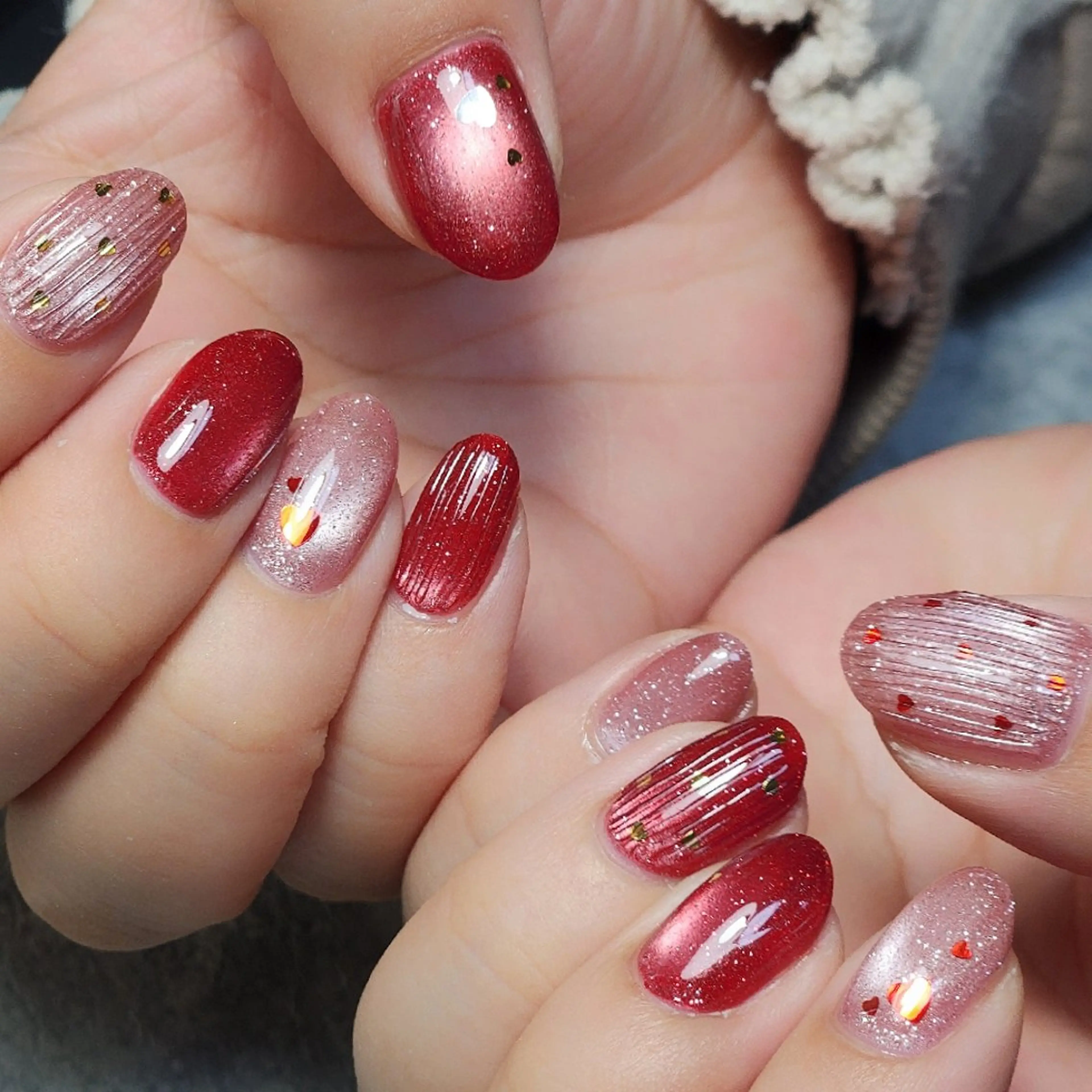 ネイル ハート 持ち込み ハンドネイル 個人サロン saltnailのネイルデザイン