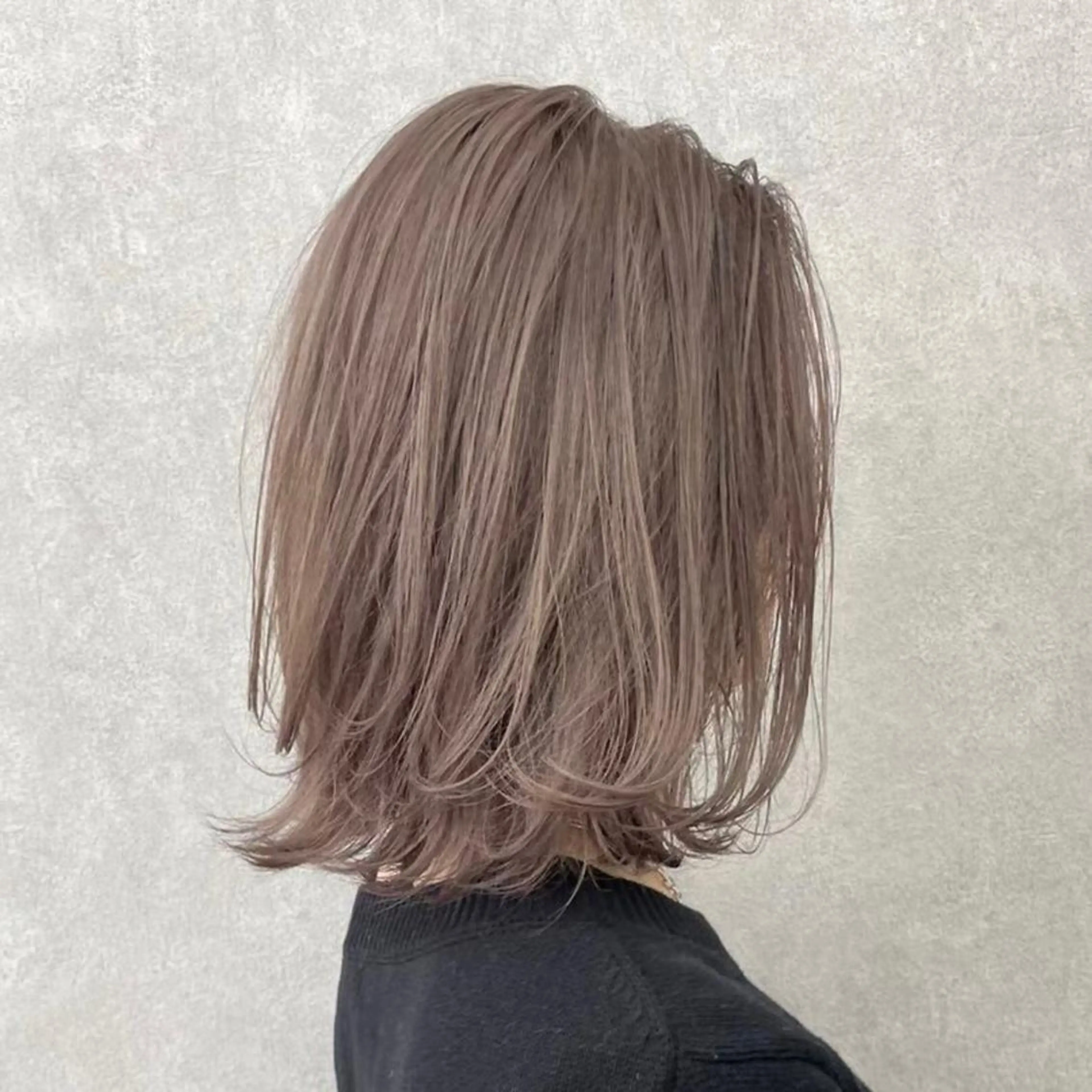 ミディアム 韓国風カラー ボブ 外国人風カラー ハイライト 髪質改善 江坂エリア最安値◎ ブリーチ*土田のヘアスタイル