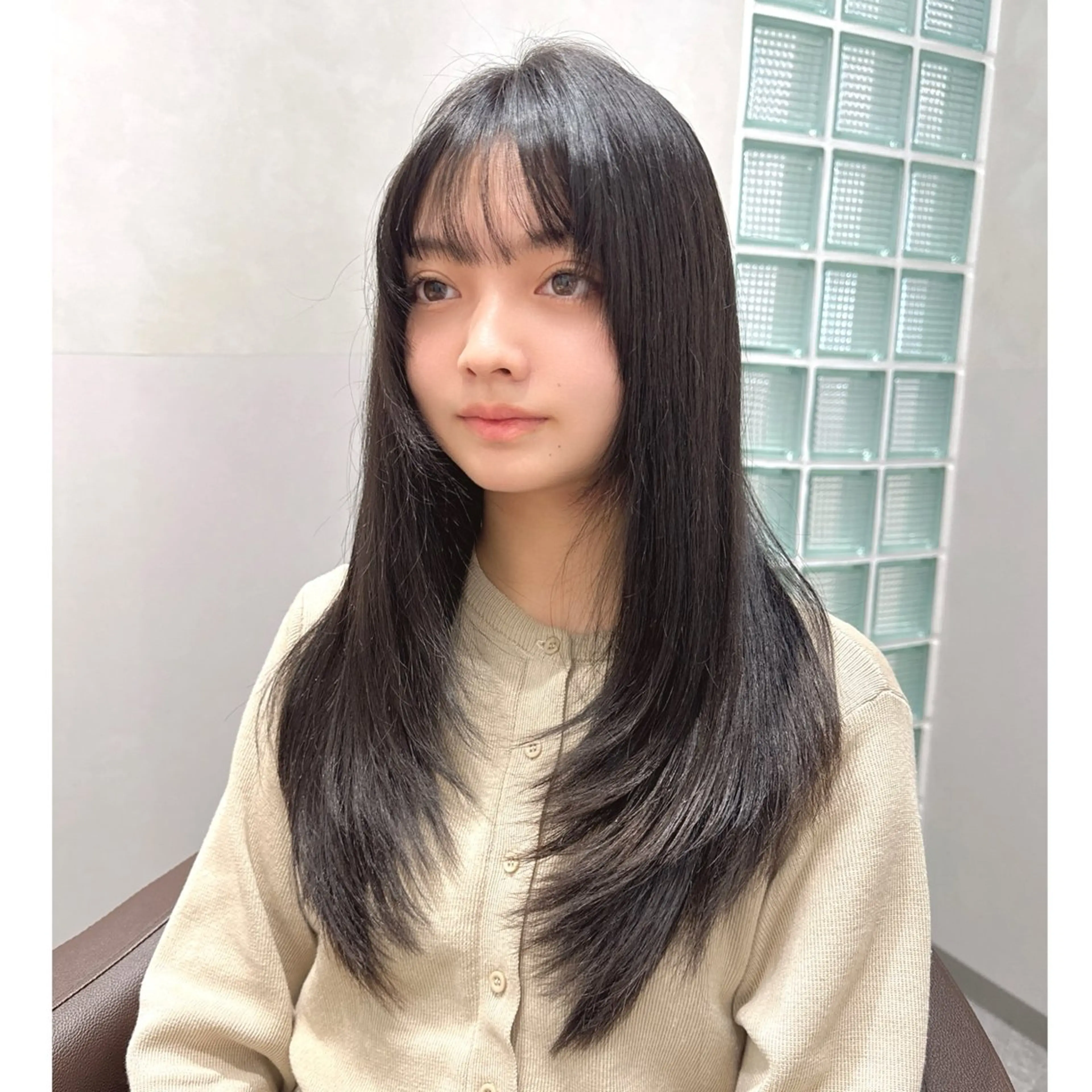 ロング レイヤーカット カット ヘアカラー 森 隆秀/韓国ヘアのヘアスタイル